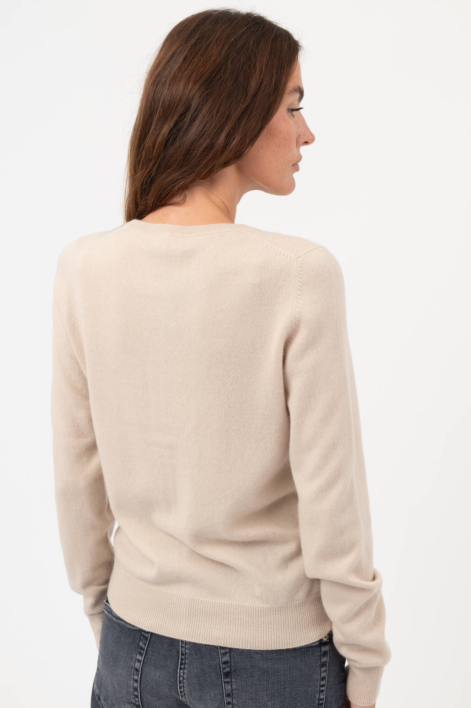 Cashmere-Cardigan in Beige