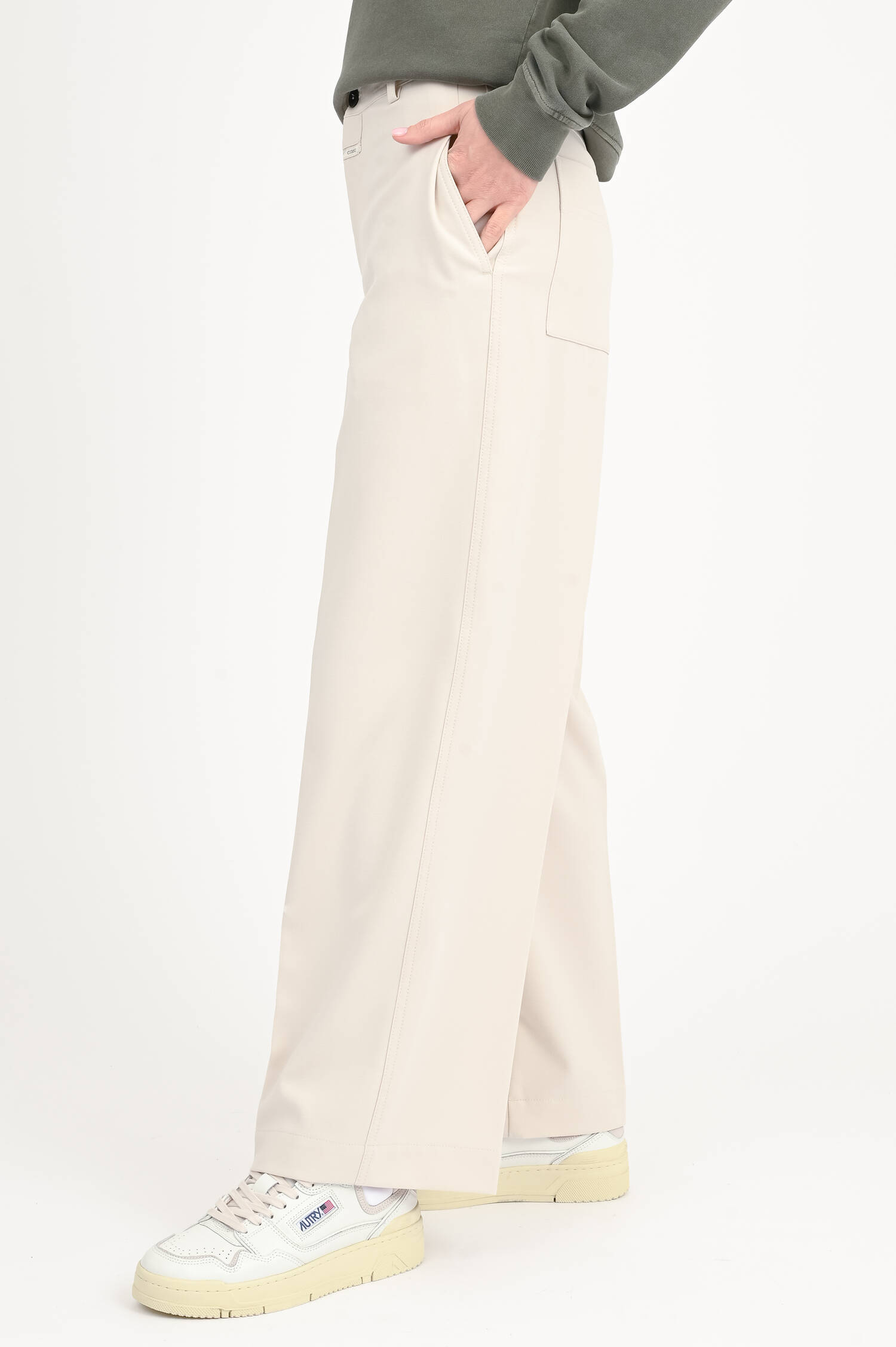  Wide-Leg Hose WRENNA in Stone Beige