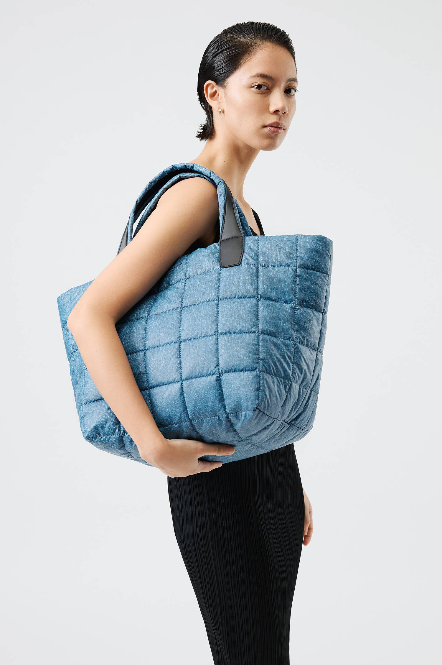 Gesteppte Tasche PORTER TOTE MEDIUM in Denim