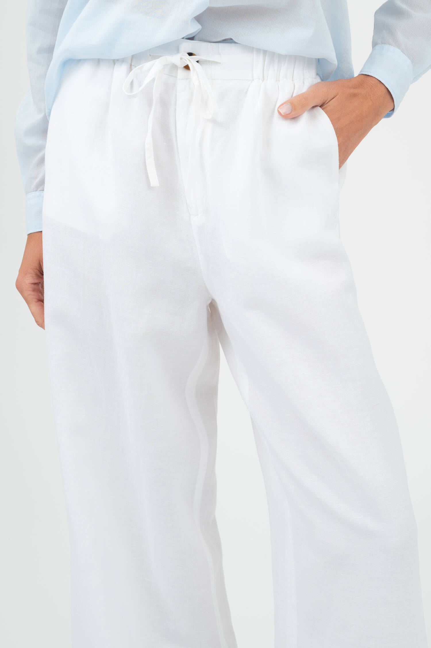 Leinenmix Hose in Weiß Leinenmix Hose in Weiß