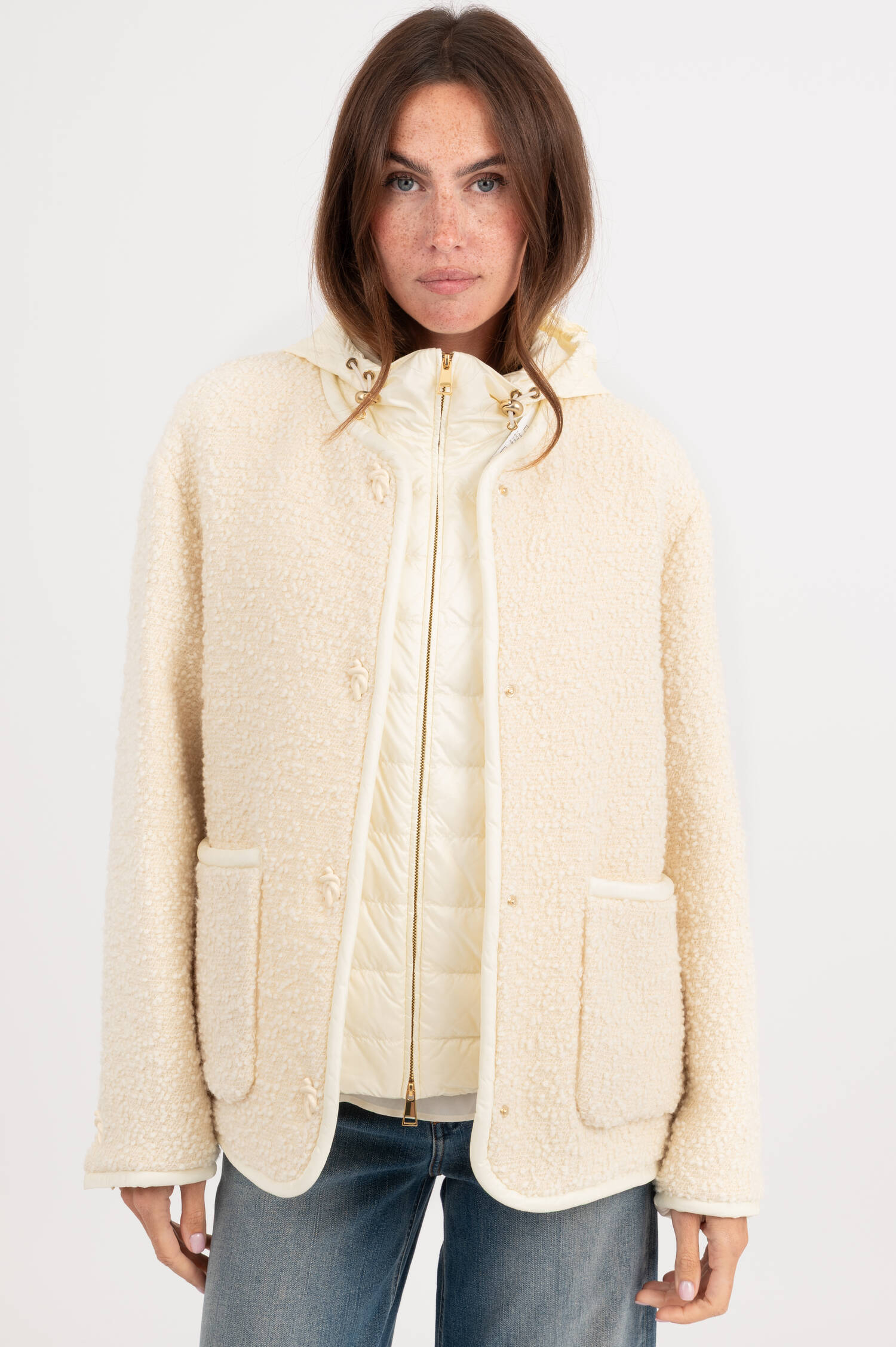2-in-1 Jacke in Creme 2-in-1 Jacke in Creme