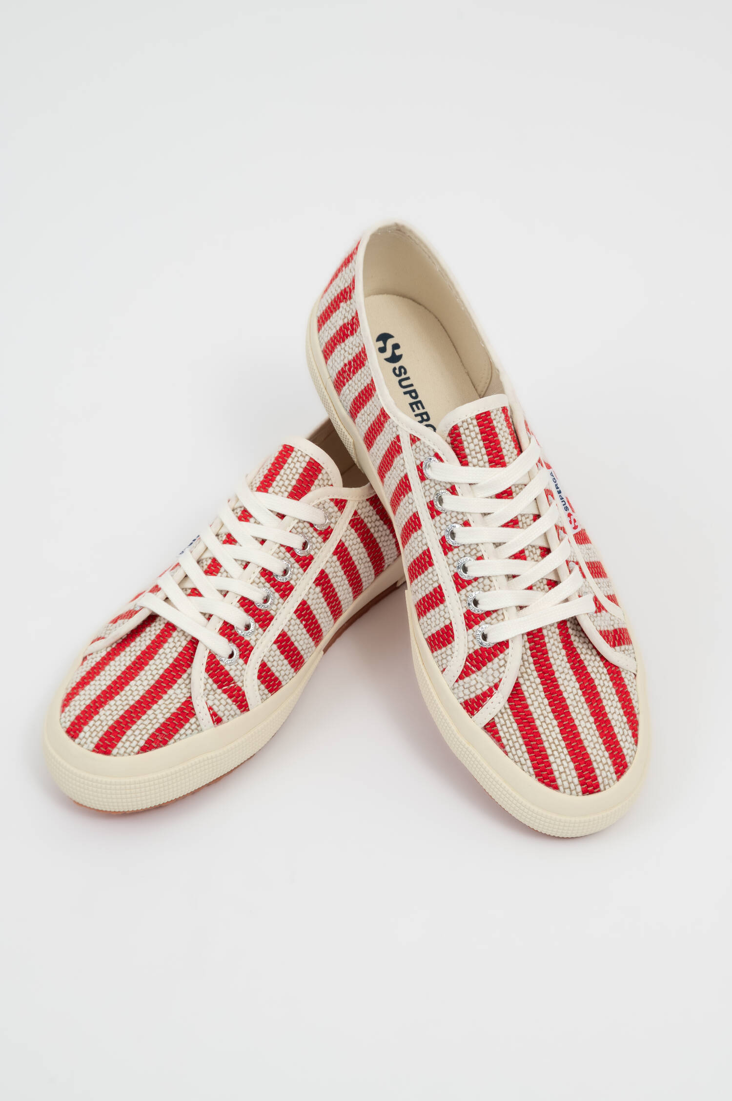 Sneaker COTTON STRIPES in Rot/Weiß
