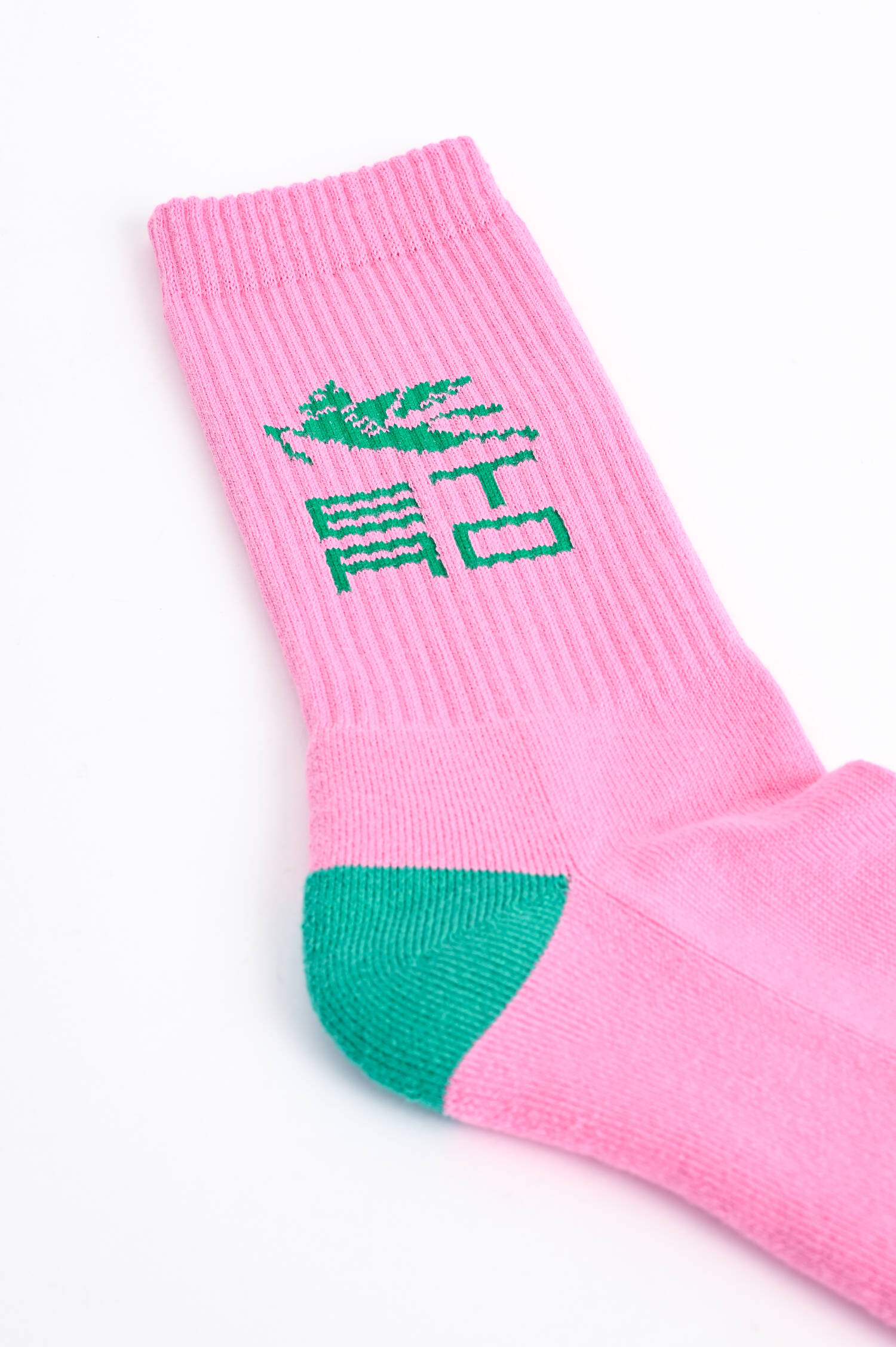 Strümpfe mit Logo-Detail in Rosa/Türkis