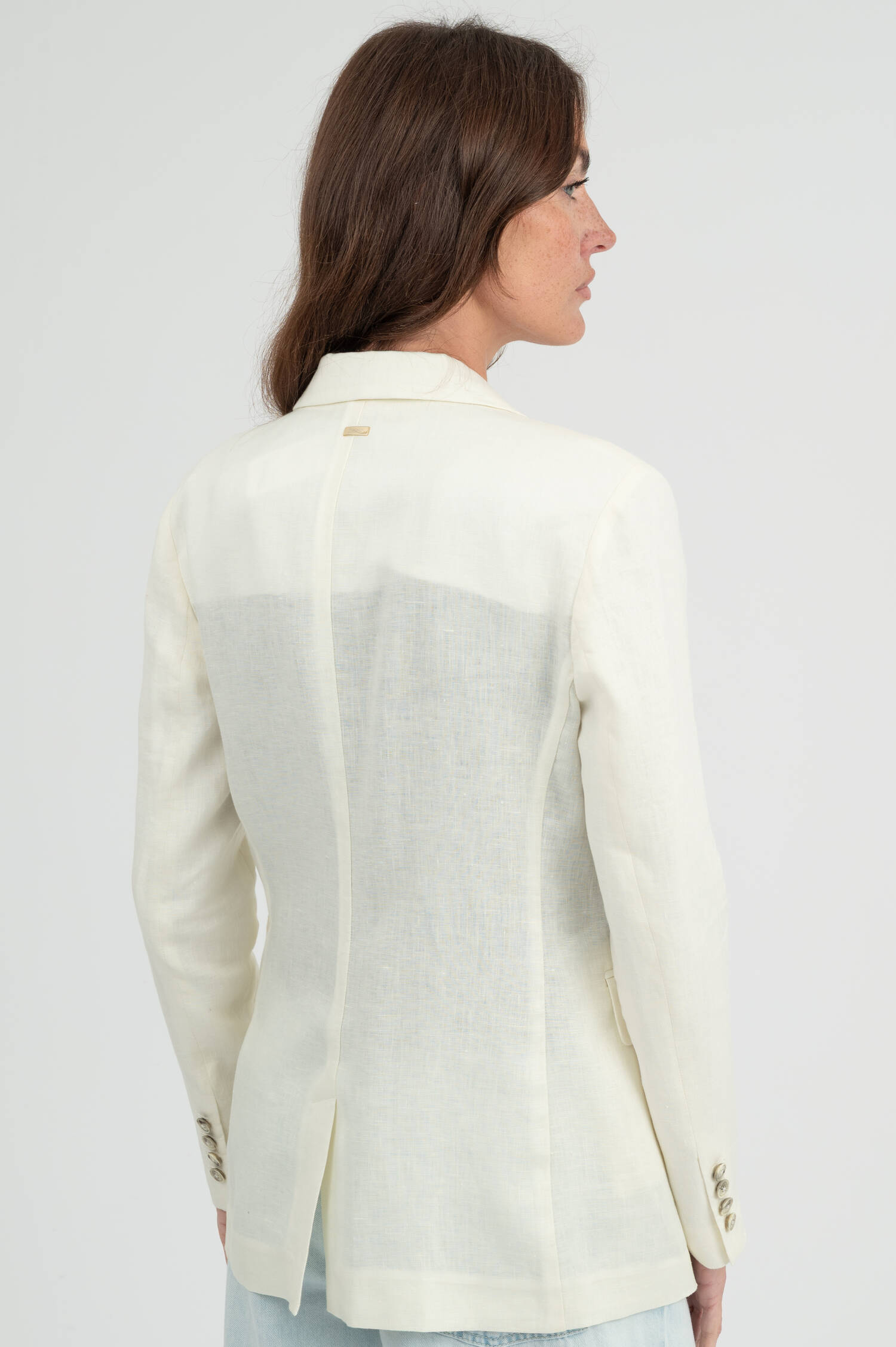 Leinenblazer in Natur