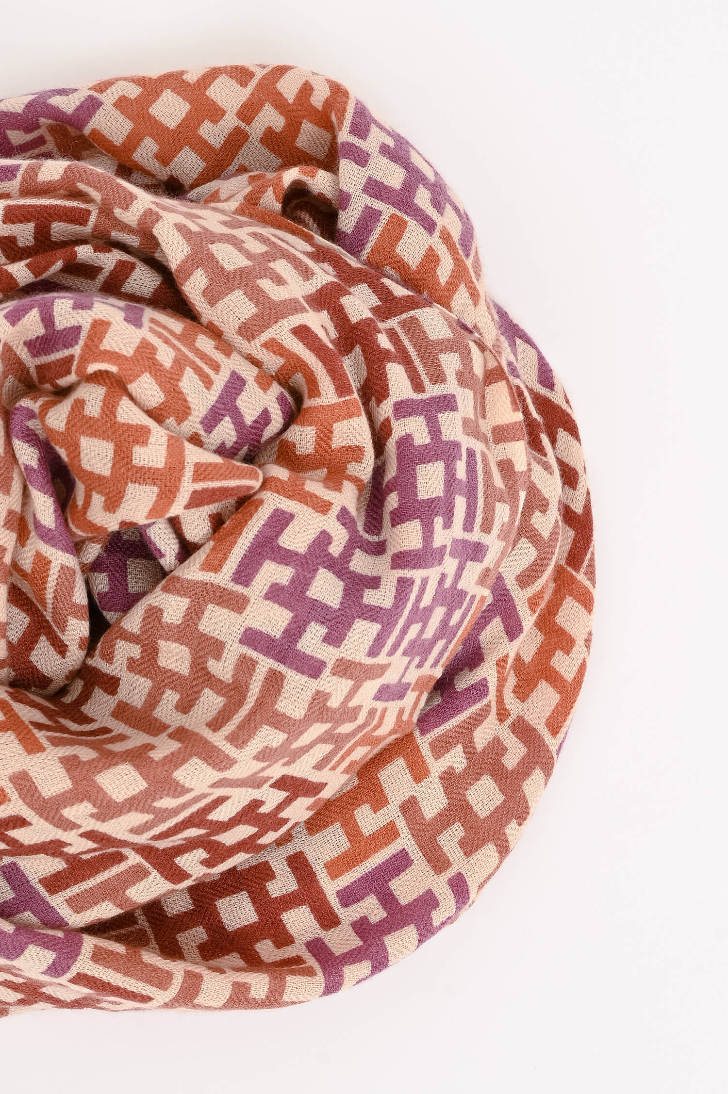 Cashmere-Schal ALIKI in Pink/Orange gemustert