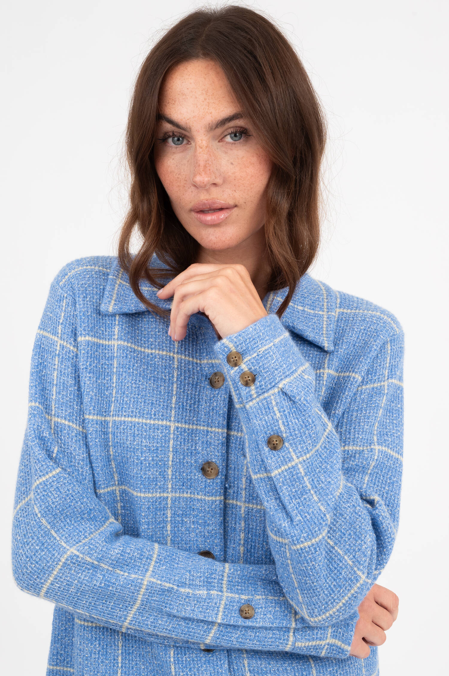 Strick Hemd DYLAN in Hellblau Strick Hemd DYLAN in Hellblau