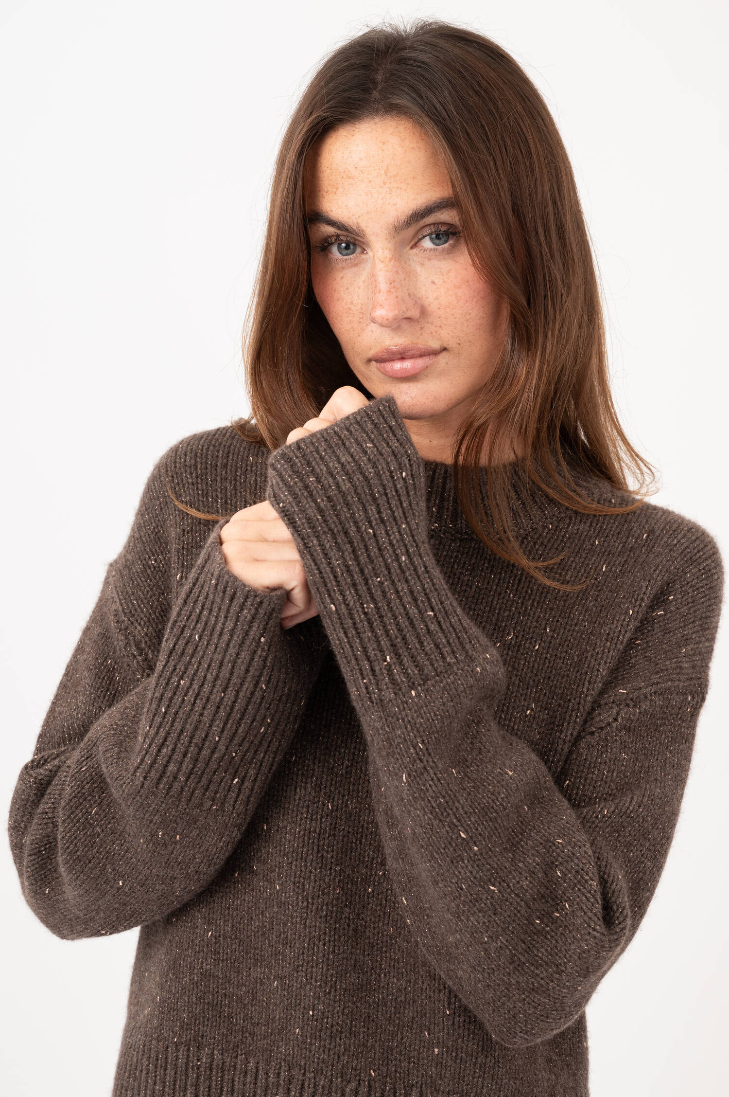 Cashmere-Mix-Sweater TARIE in Braun