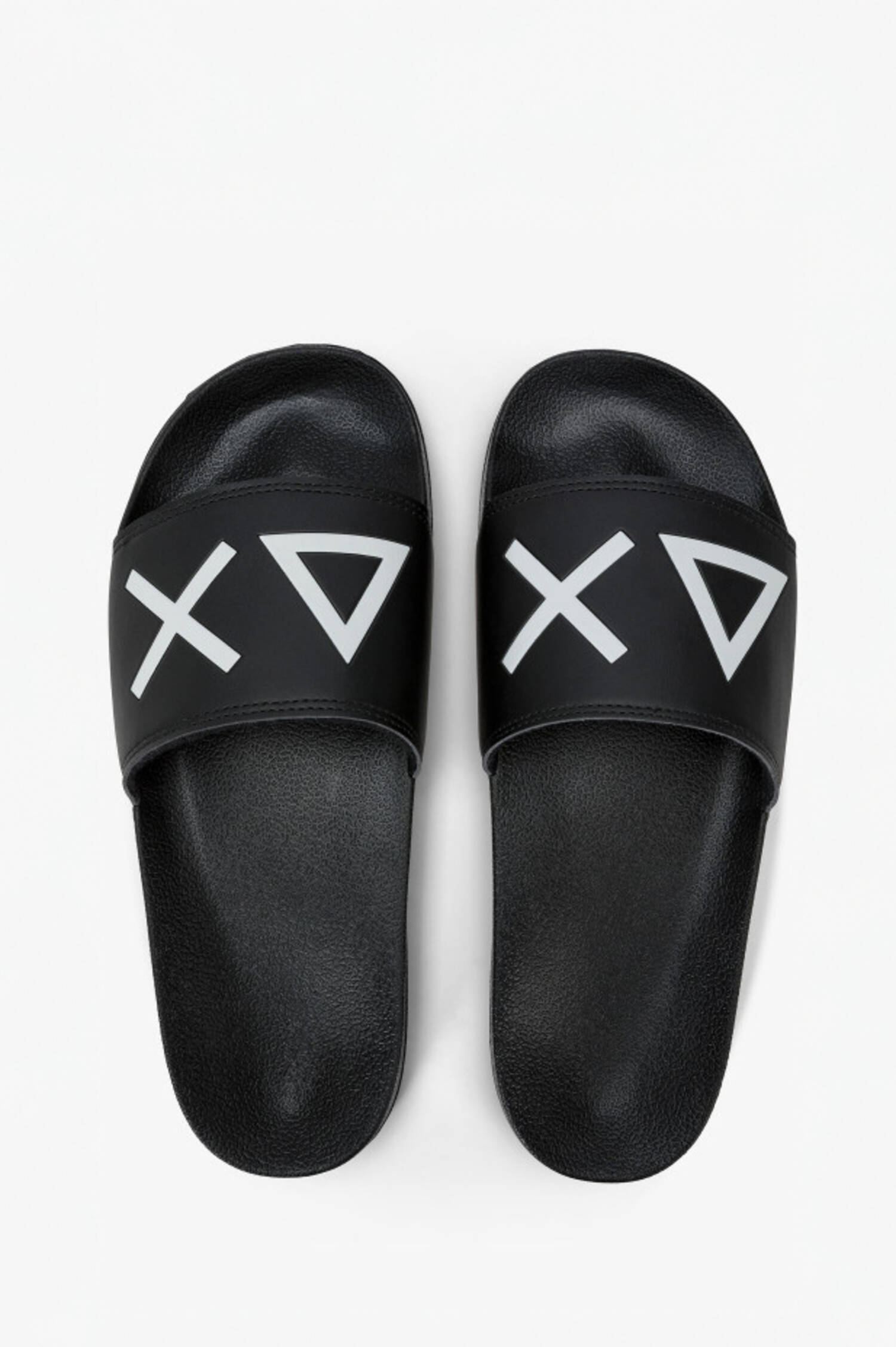 Beach Slipper in Schwarz/Weiß