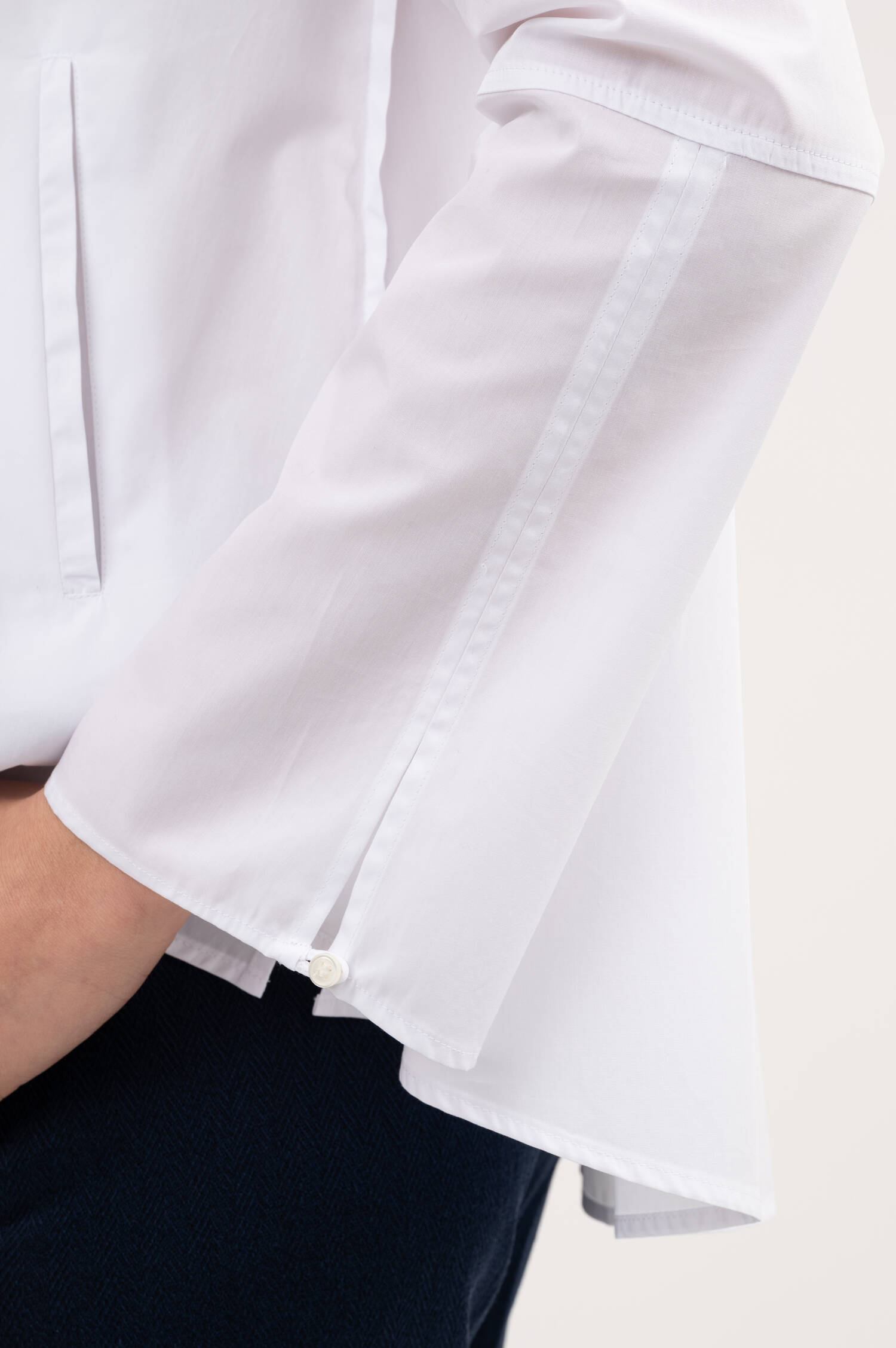 Popelin Bluse ZOE in Weiß 