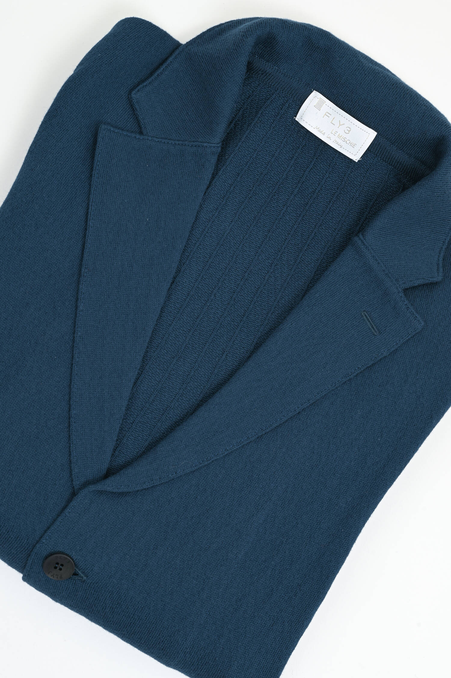 Strick-Sakko aus Cash-Mix in Marineblau