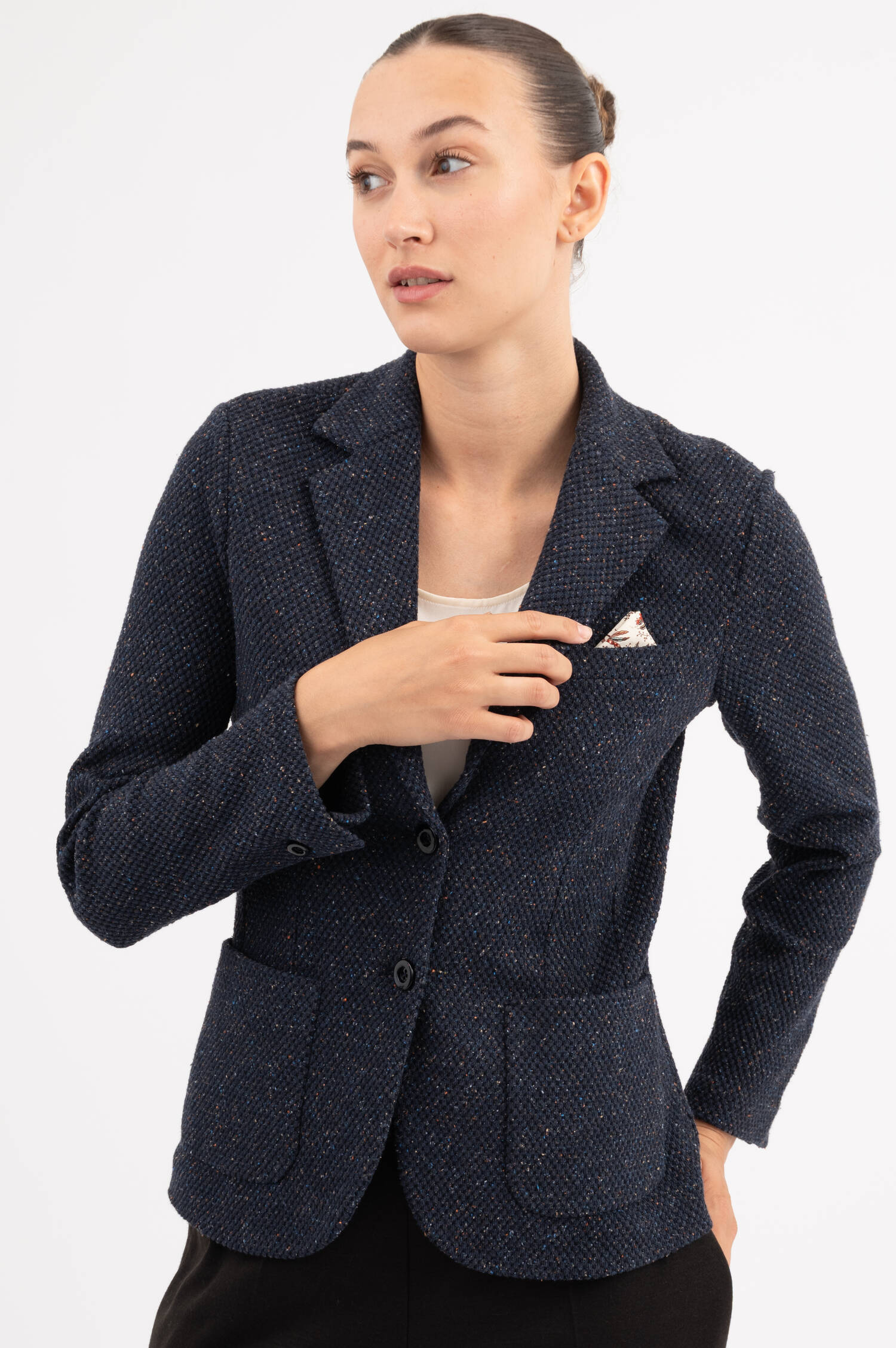 Taillierter Blazer in Dunkelblau