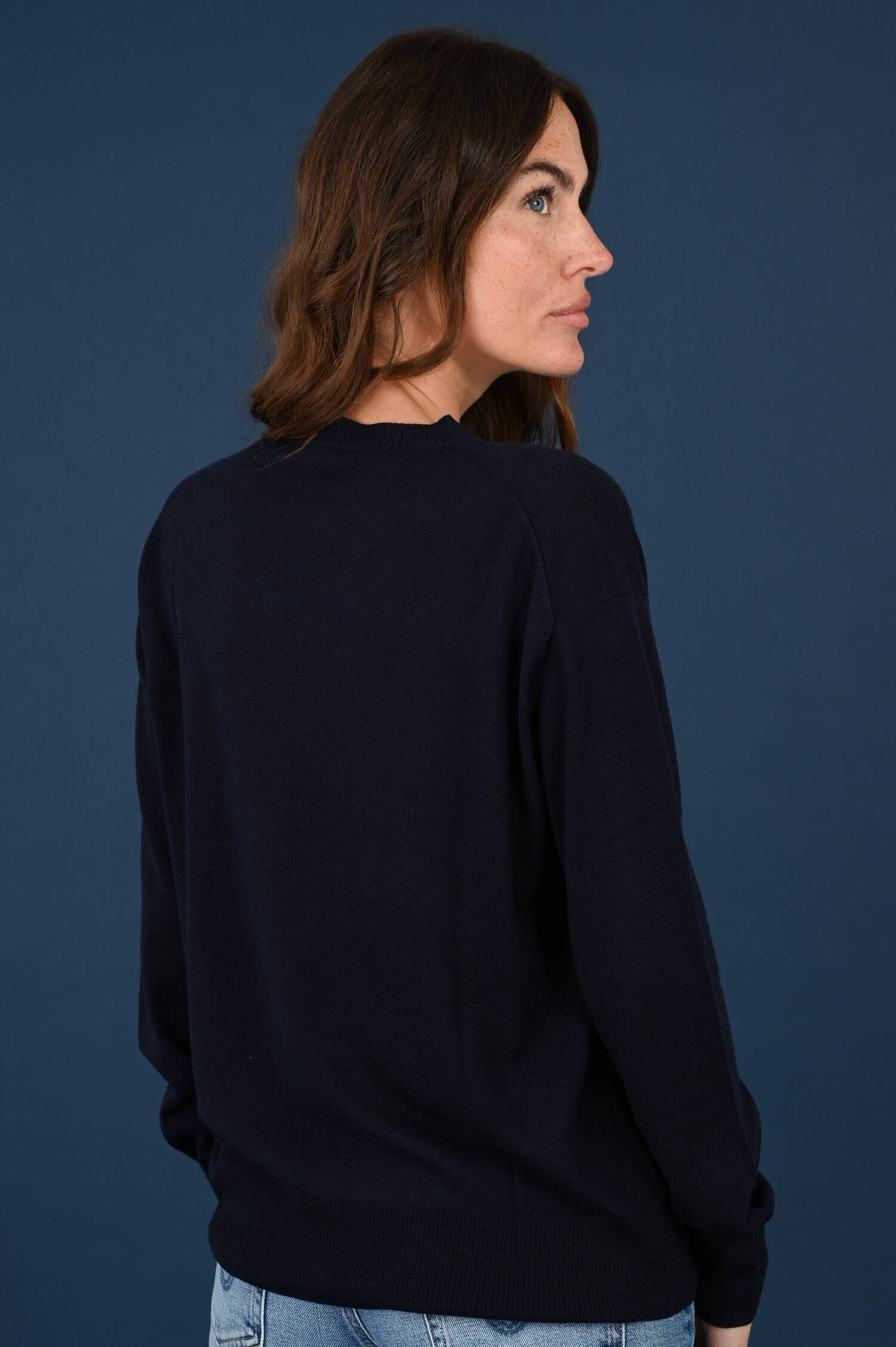 Strickpullover VENTO aus Woll-Cashmere-Mix in Blau