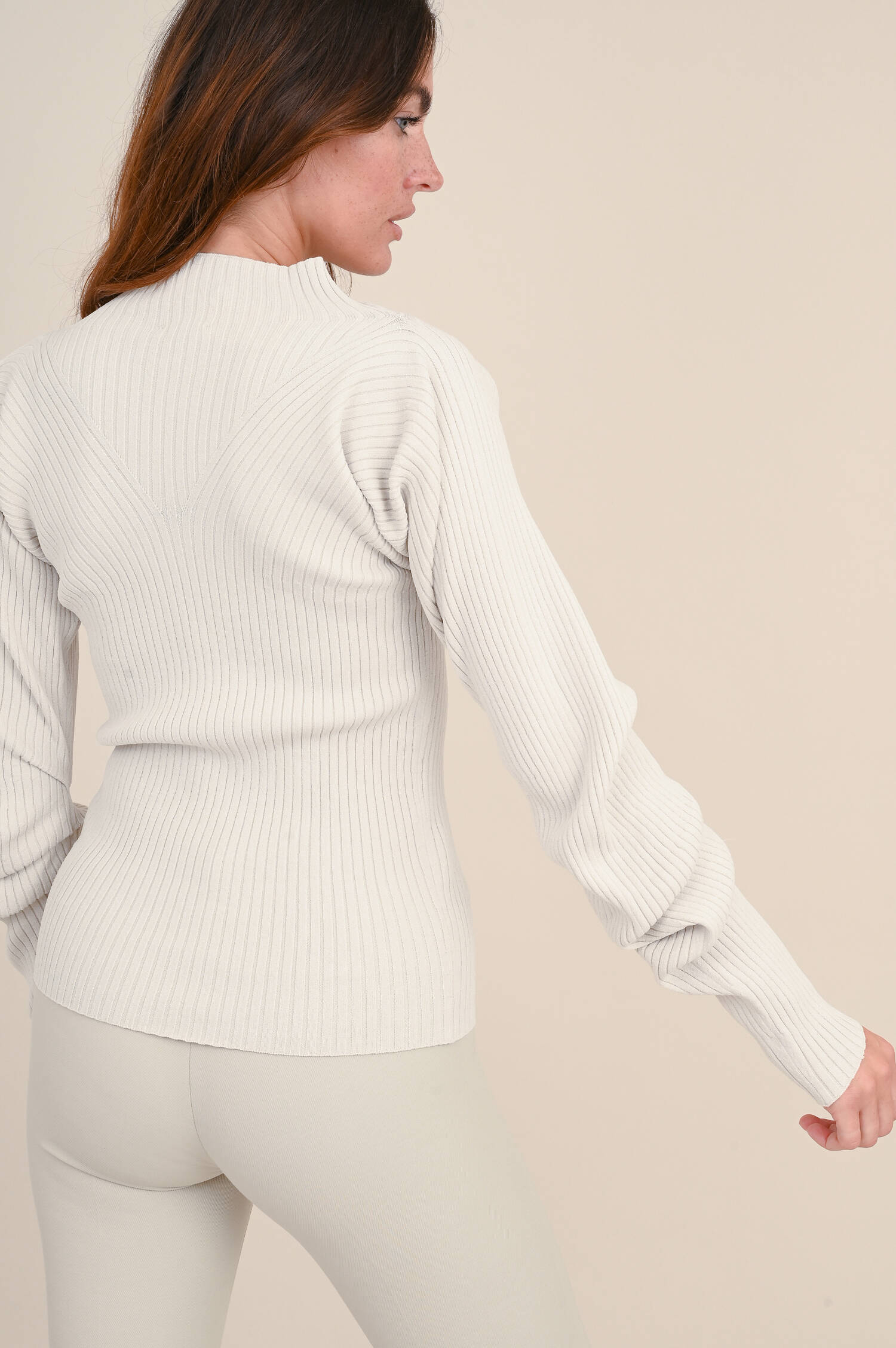 Viskose Strickpullover MARINA in Natur Viskose Strickpullover MARINA in Natur