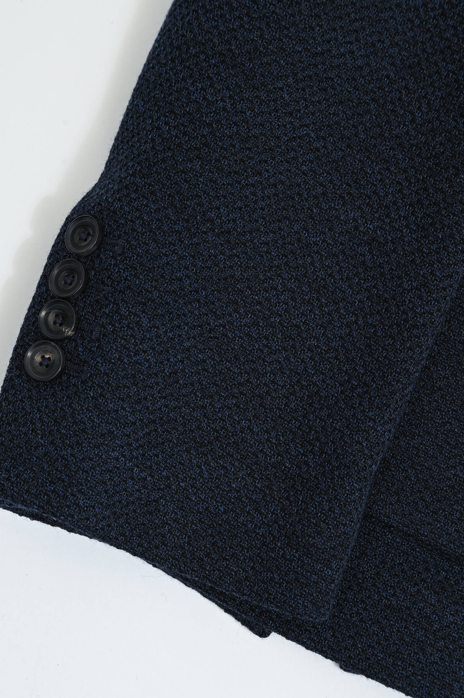 Sakko aus Woll-Mix mit Struktur in Navy