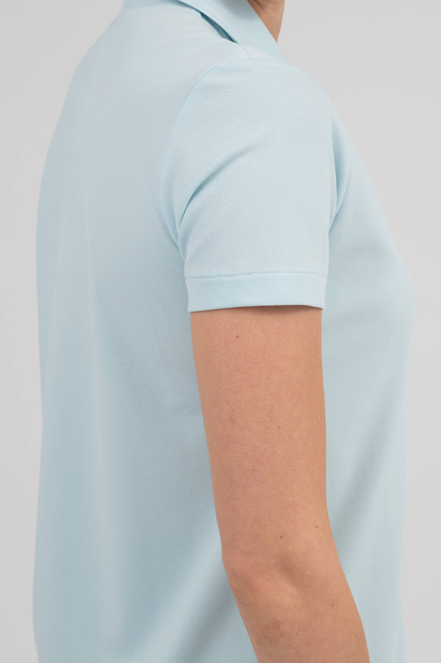 Pique Kleid in Hellblau