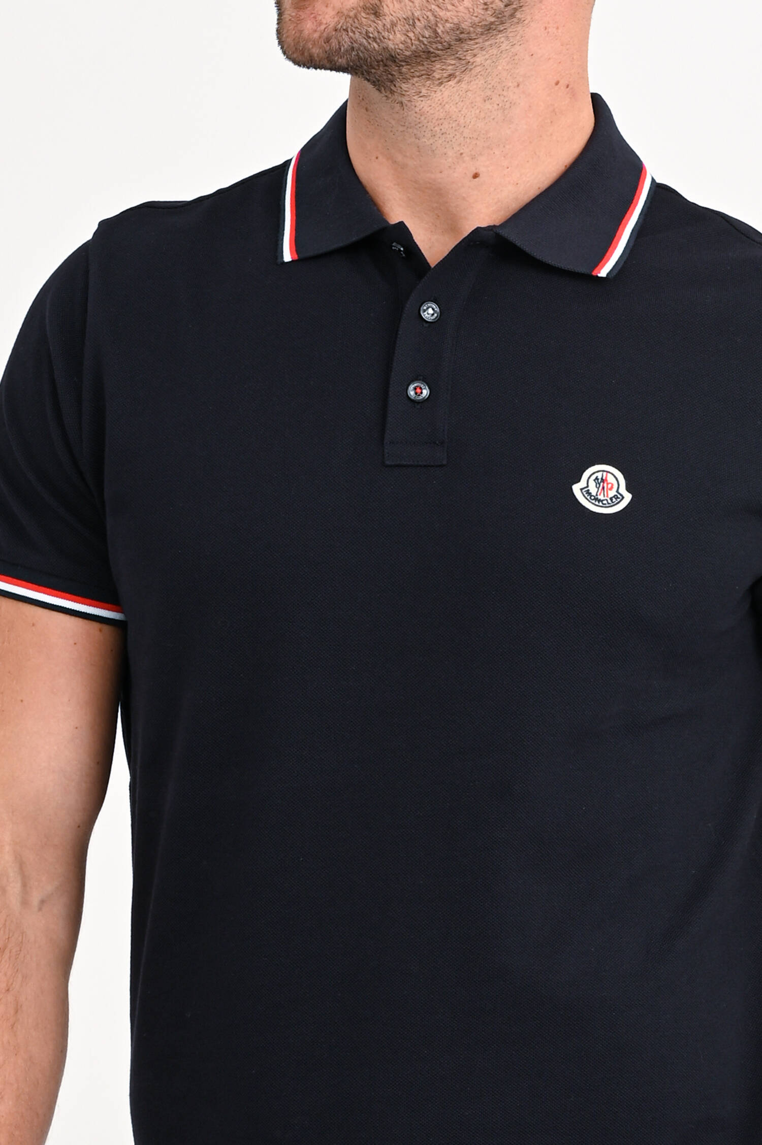 Poloshirt mit Streifen-Details in Navy