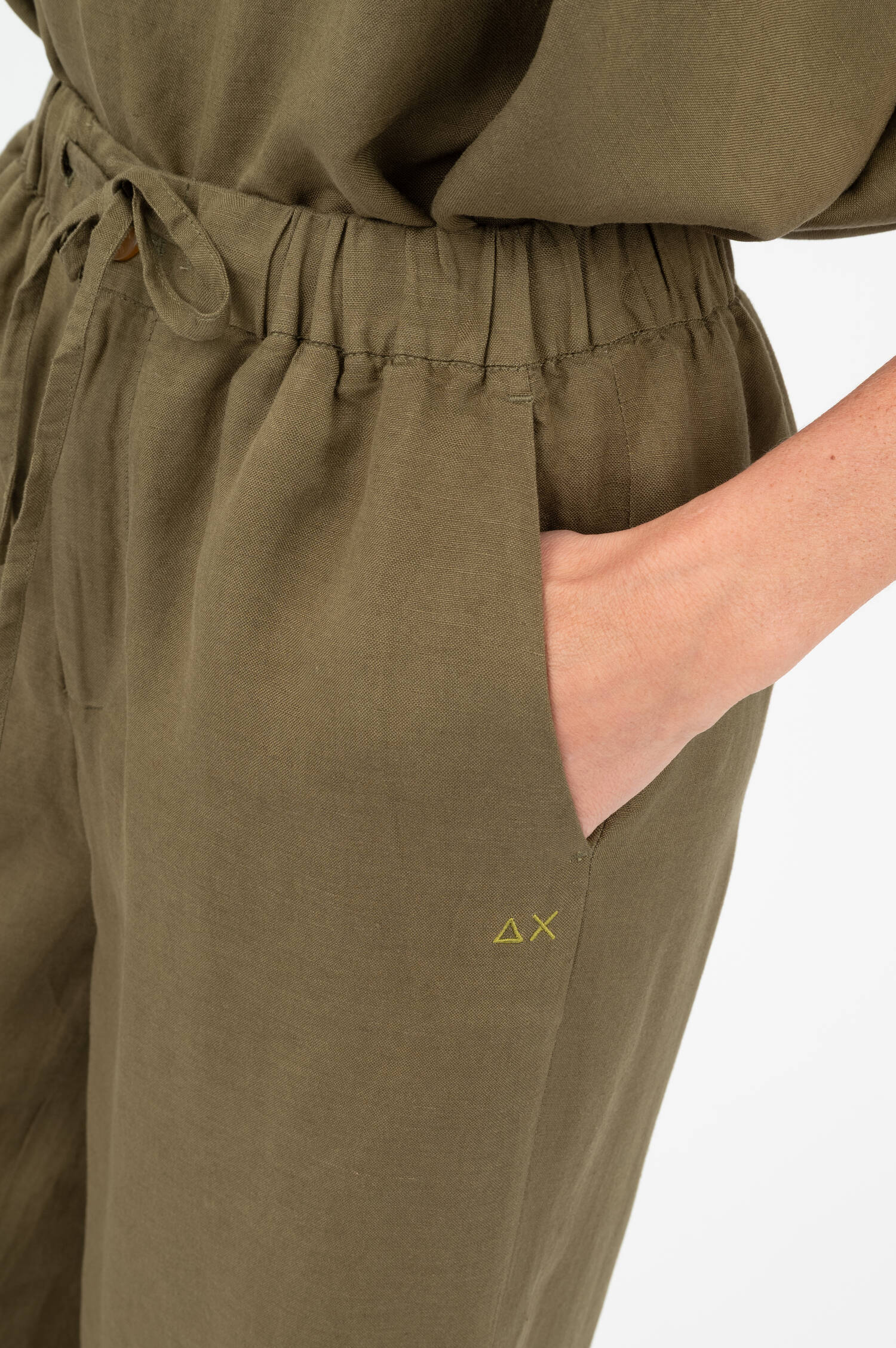 Leinenmix Hose in Olivgrün Leinenmix Hose in Olivgrün