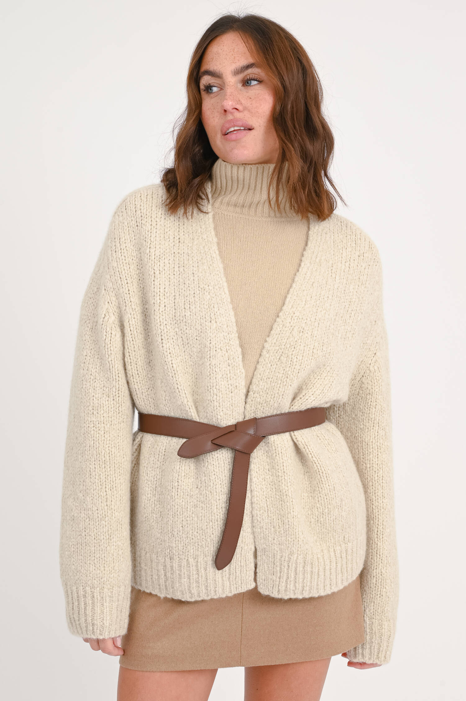 Oversize Cashmere Weste in Natur Oversize Cashmere Weste in Natur