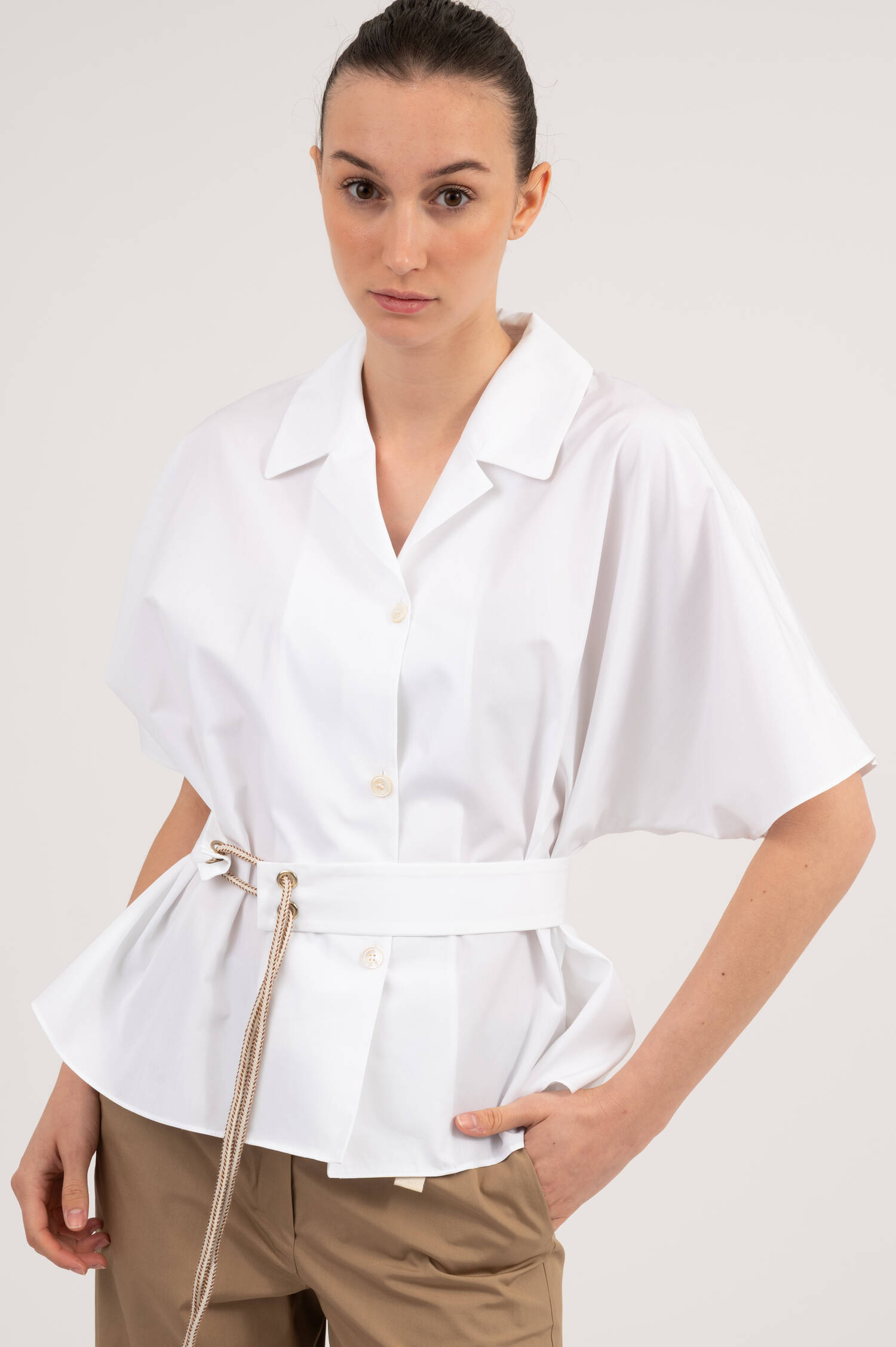 Popeline Bluse CARISMA in Weiß