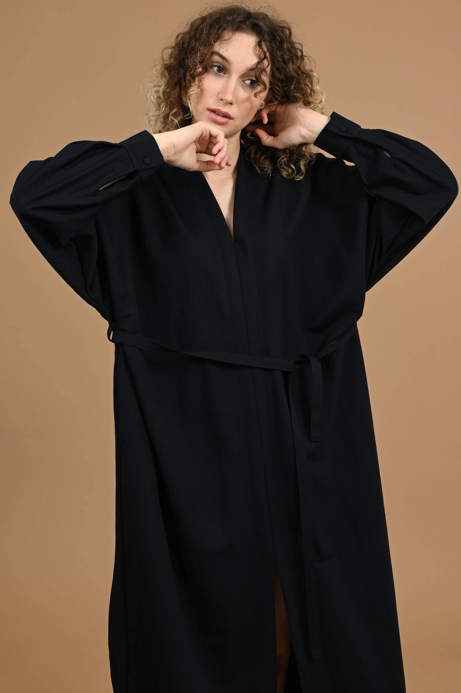 Kimono Schlupfkleid in Navy Blau