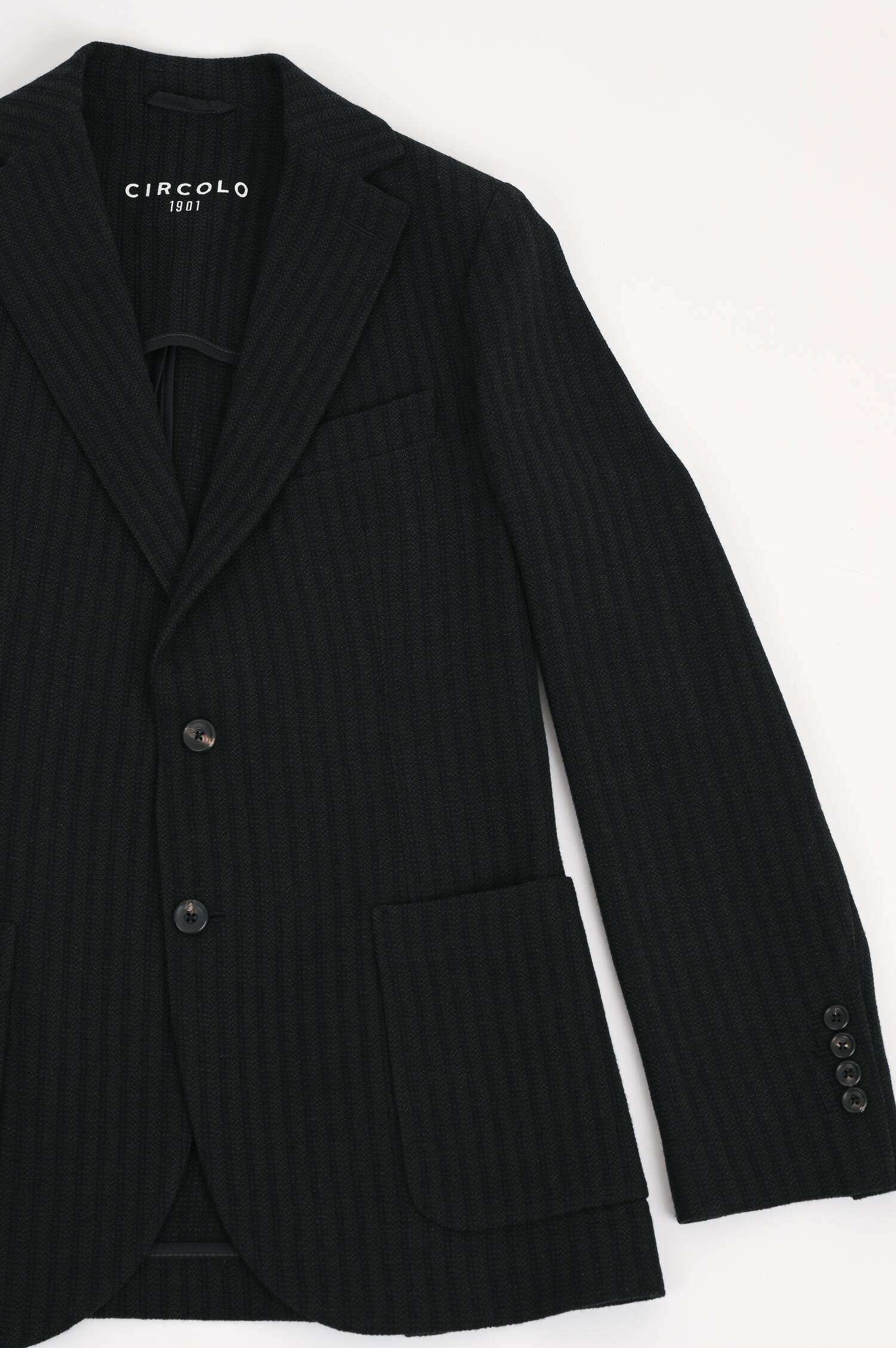 Sakko aus Schurwolle in Dunkelgrün