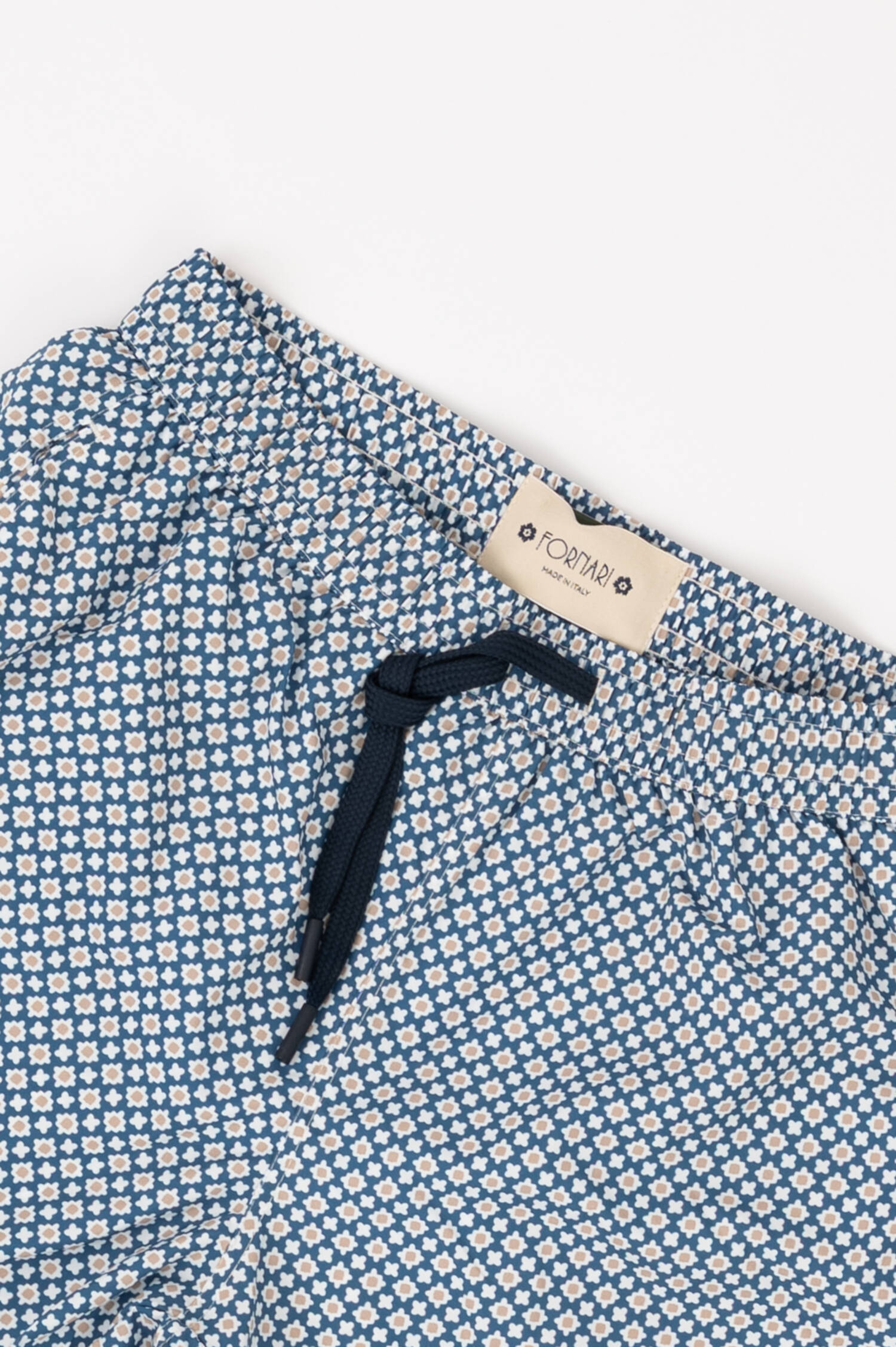 Badehose in Blau/Weiß gemustert