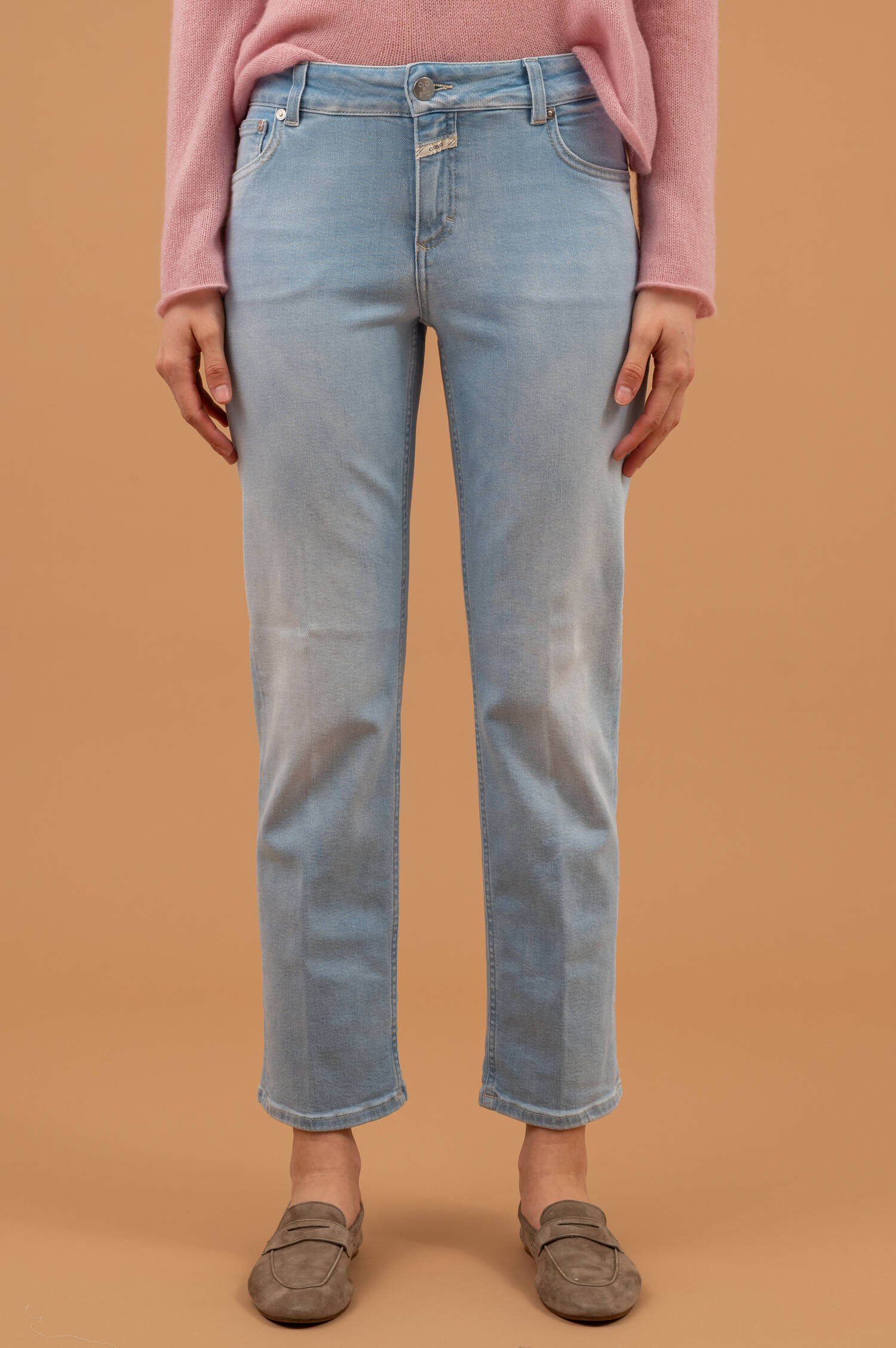 Straight Fit Jeans in Hellblau