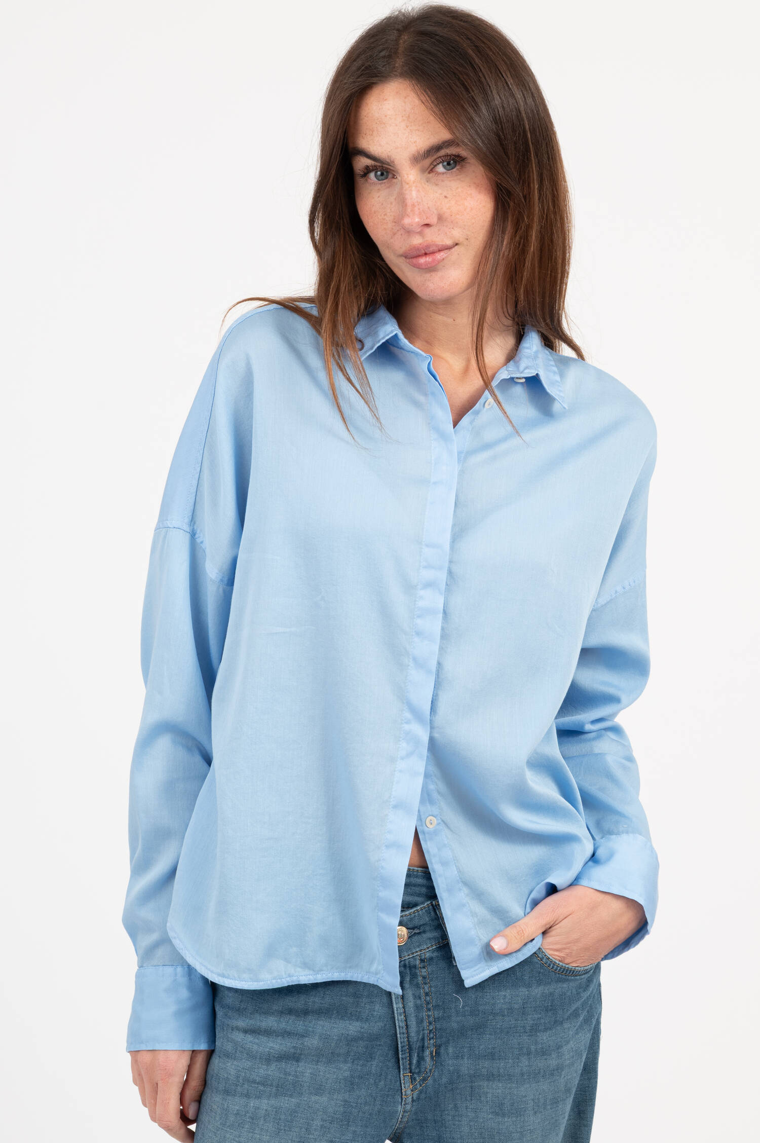 Bluse SANDY in Hellblau