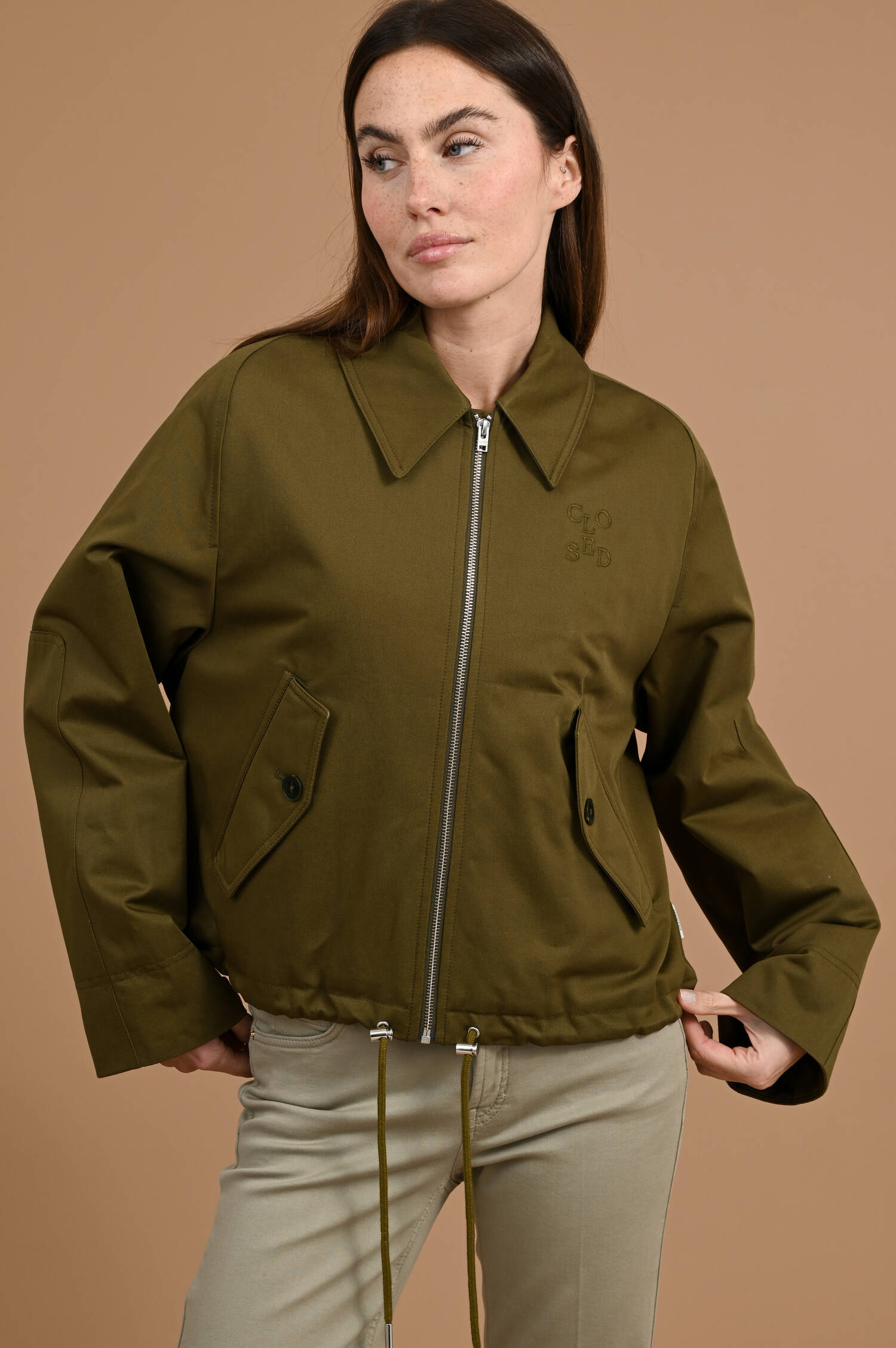 Blouson Jacke in Olive
