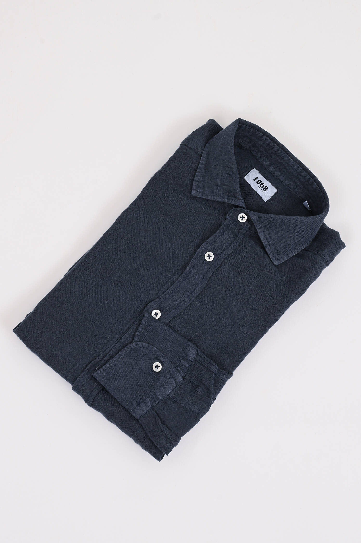 Leinenhemd in Navy