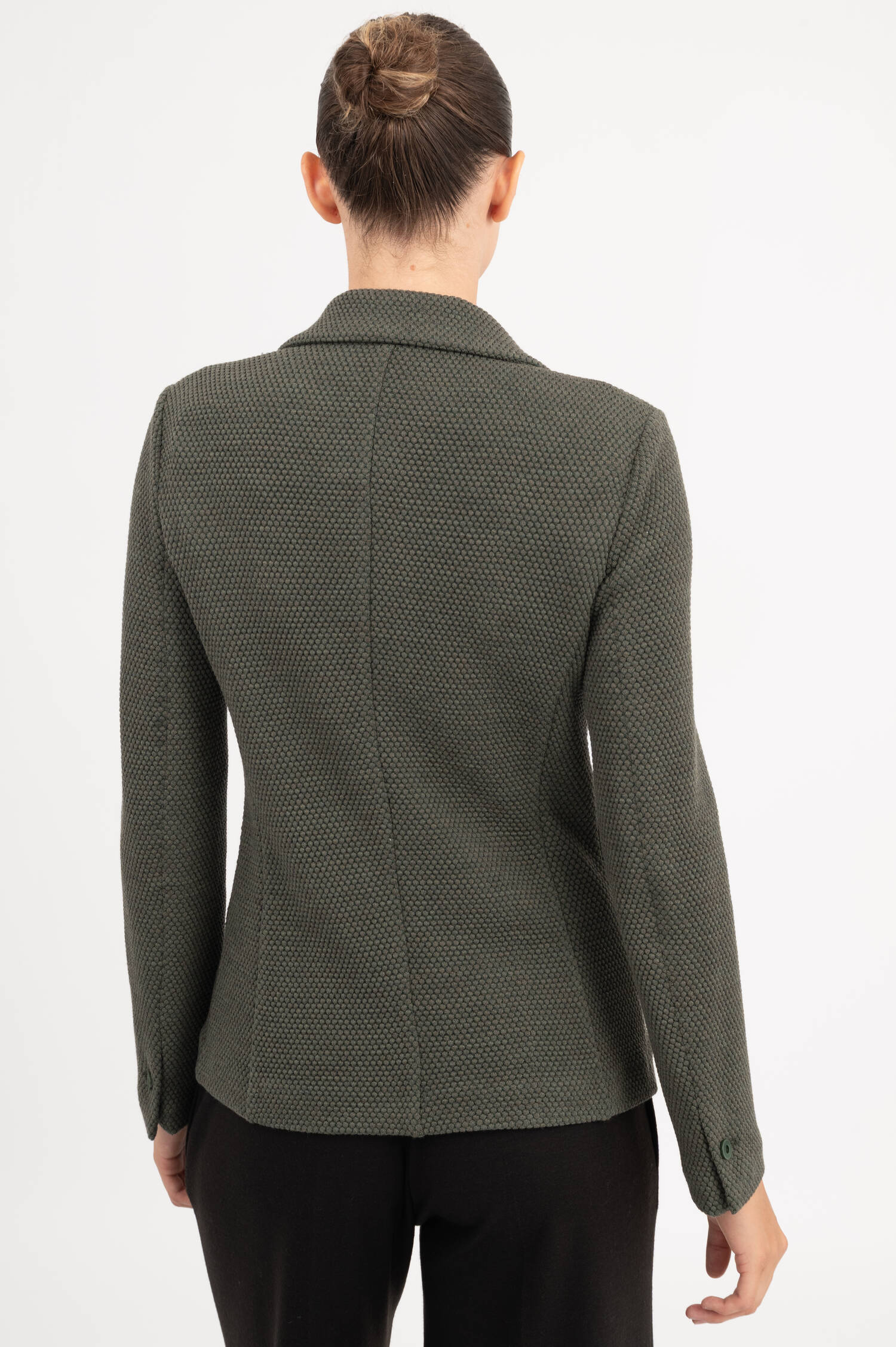Strukturierter Blazer in Olivgrün