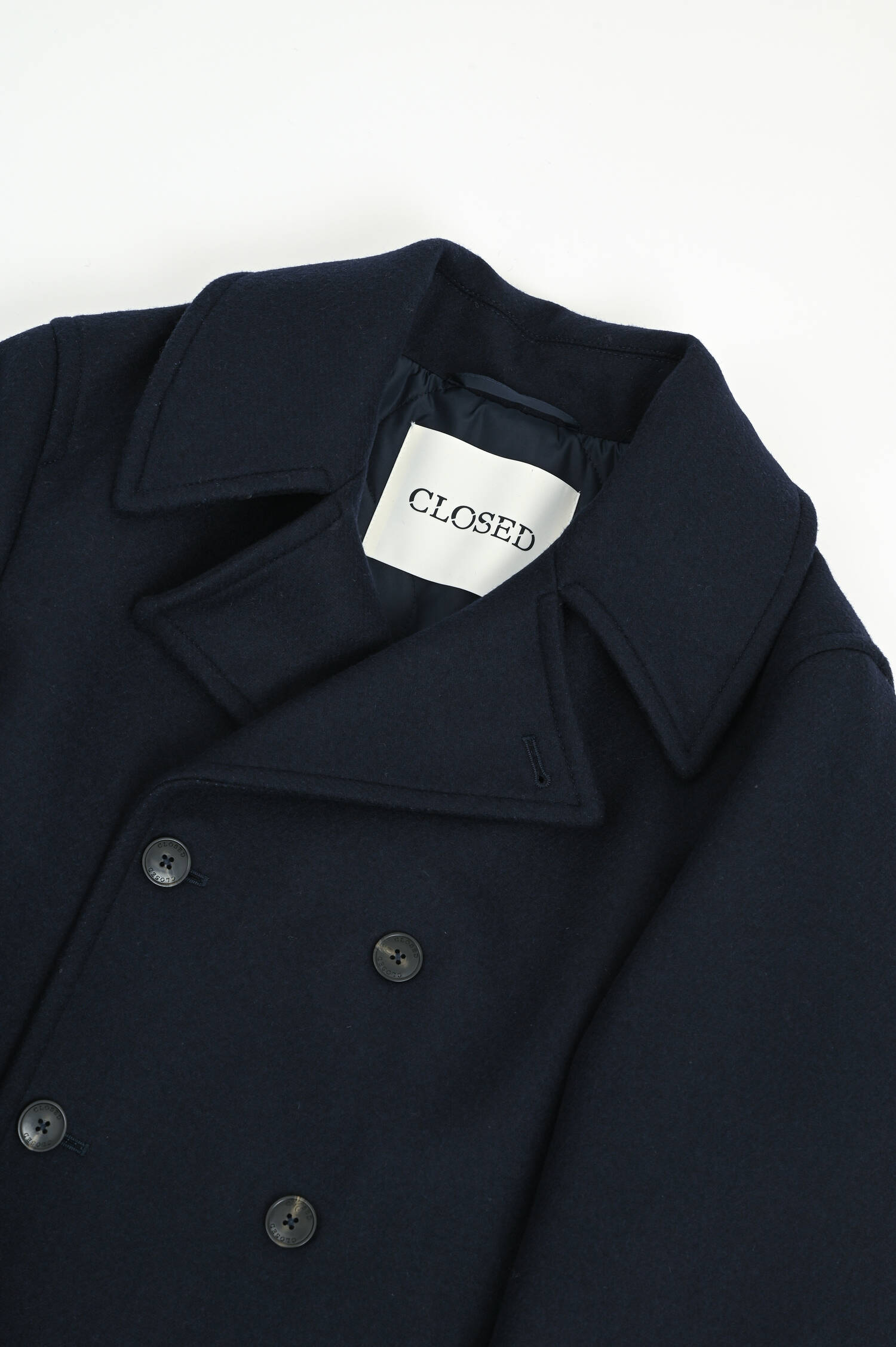 Caban-Jacke aus Woll-Mix in Navy