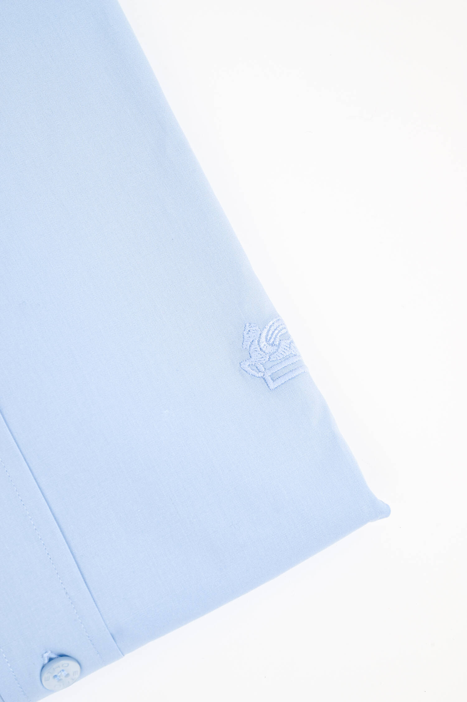 Baumwollhemd mit gesticktem Pegasus in Hellblau