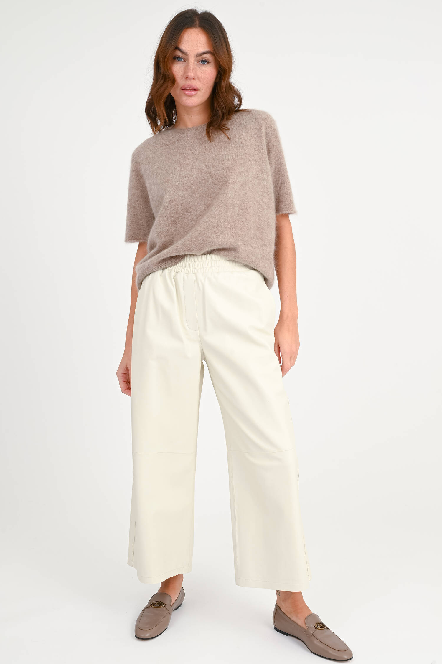 Wide-Leg Culotte ELIZABETH in Ecru