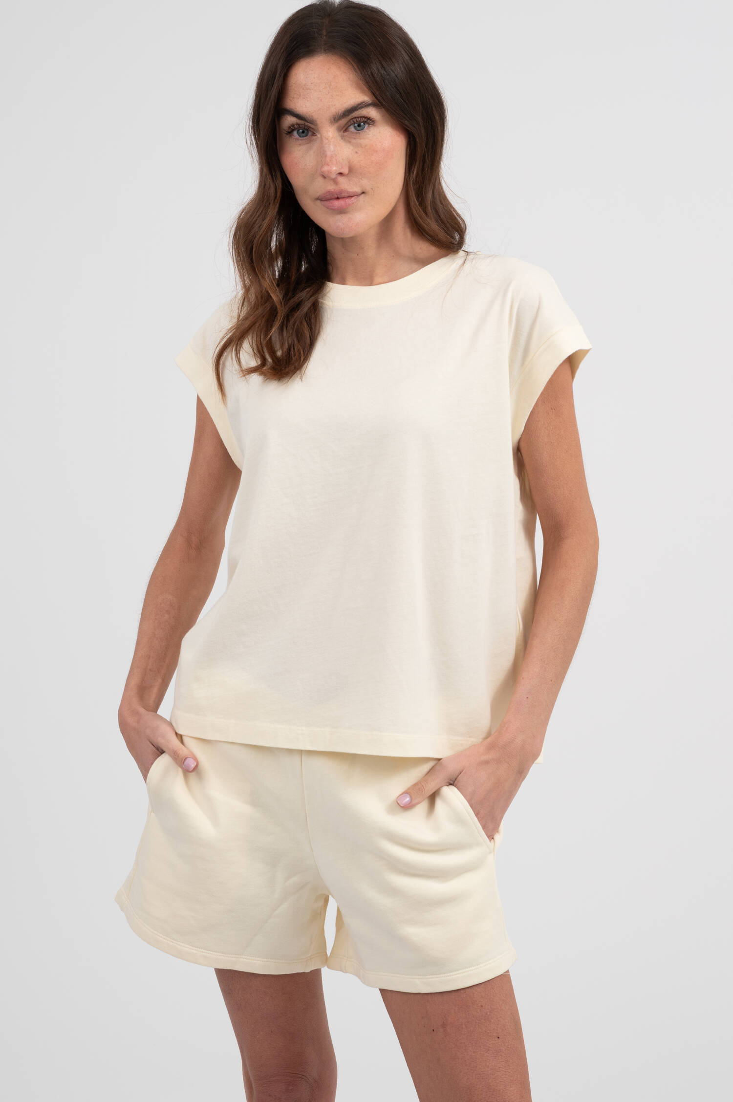 Boxy T-Shirt in Vanille