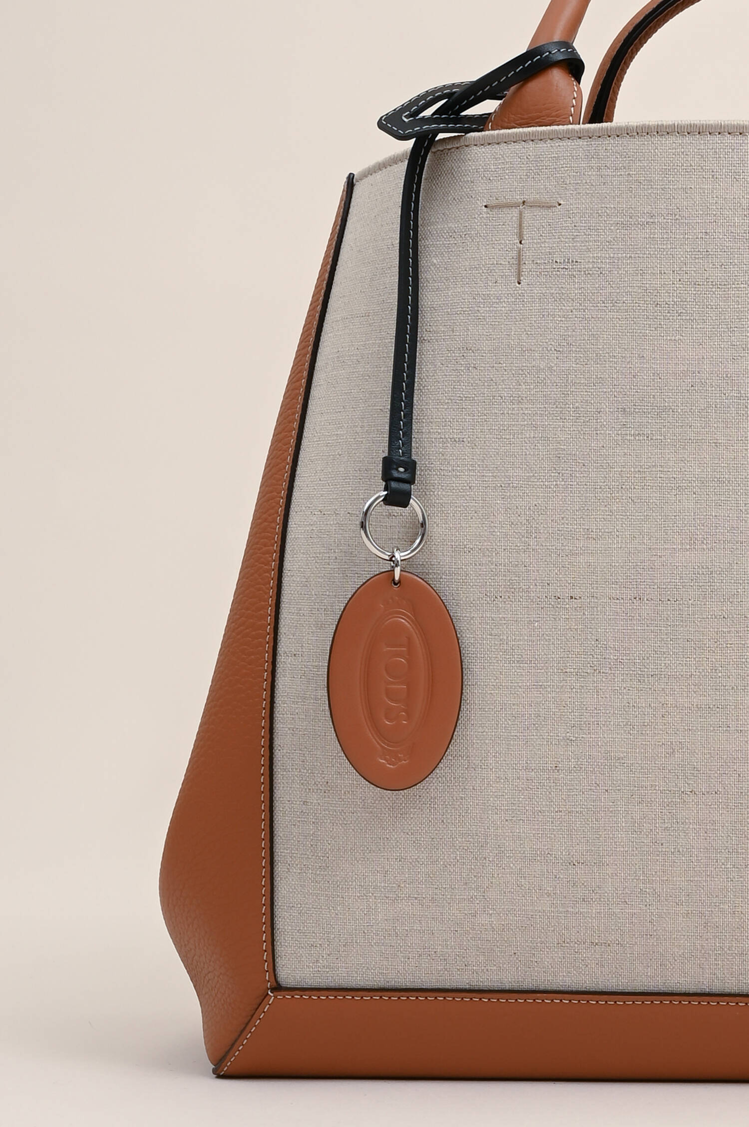 Großer Shopper DOUBLE UP in Beige/Braun