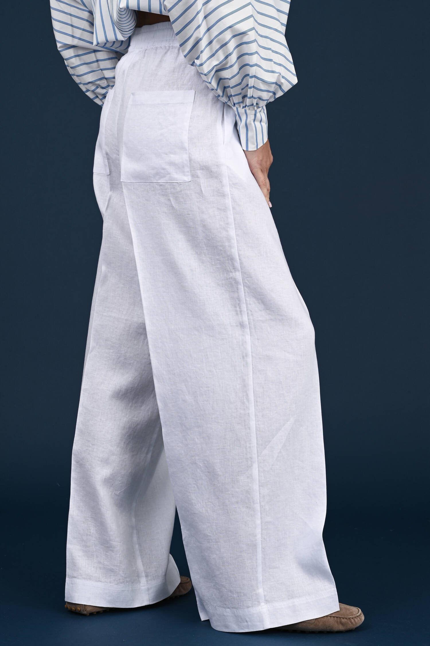 Leinenhose Eawine in Weiß