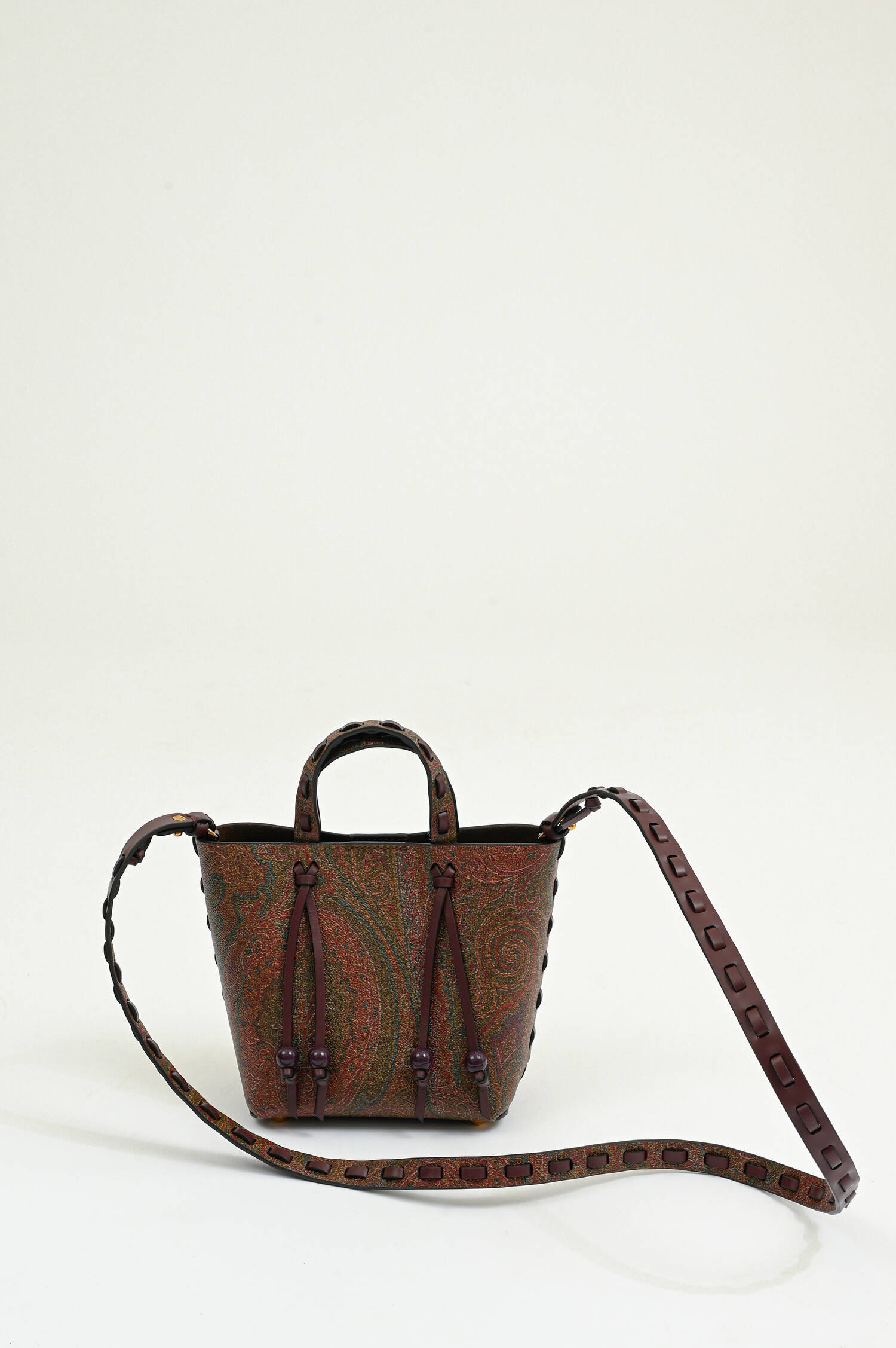 Mini-Shopper mit Paisley-Muster in Braun Mini-Shopper mit Paisley-Muster in Braun