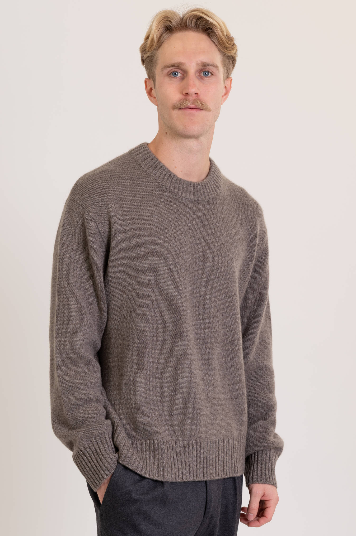 Cashmere-Pullover KRISTIAN in Taupe