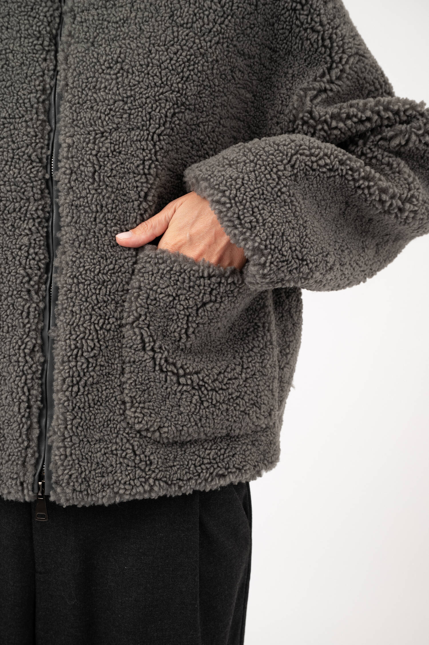 Teddy-Jacke YOGI in Grau Teddy-Jacke YOGI in Grau