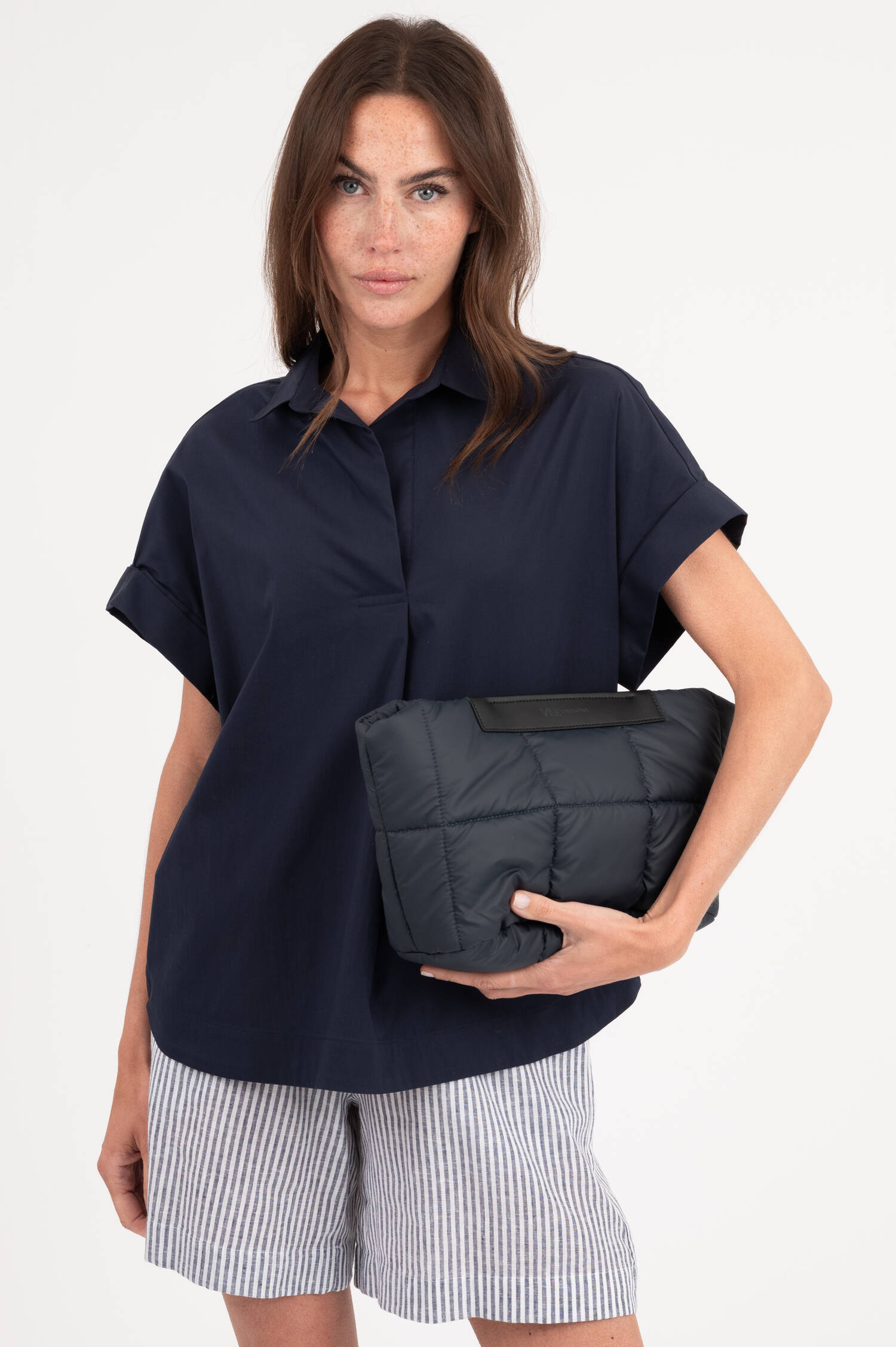 PORTER BASQUE CLUTCH in Dark Navy