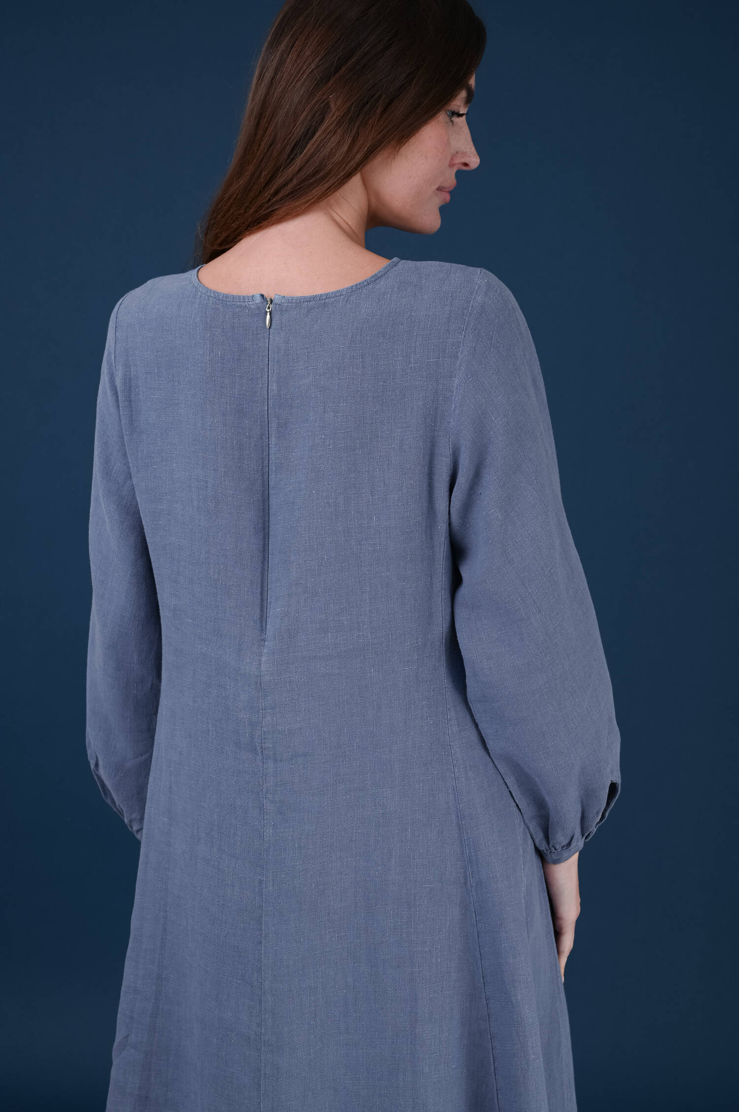 Leinenkleid in Surfblau