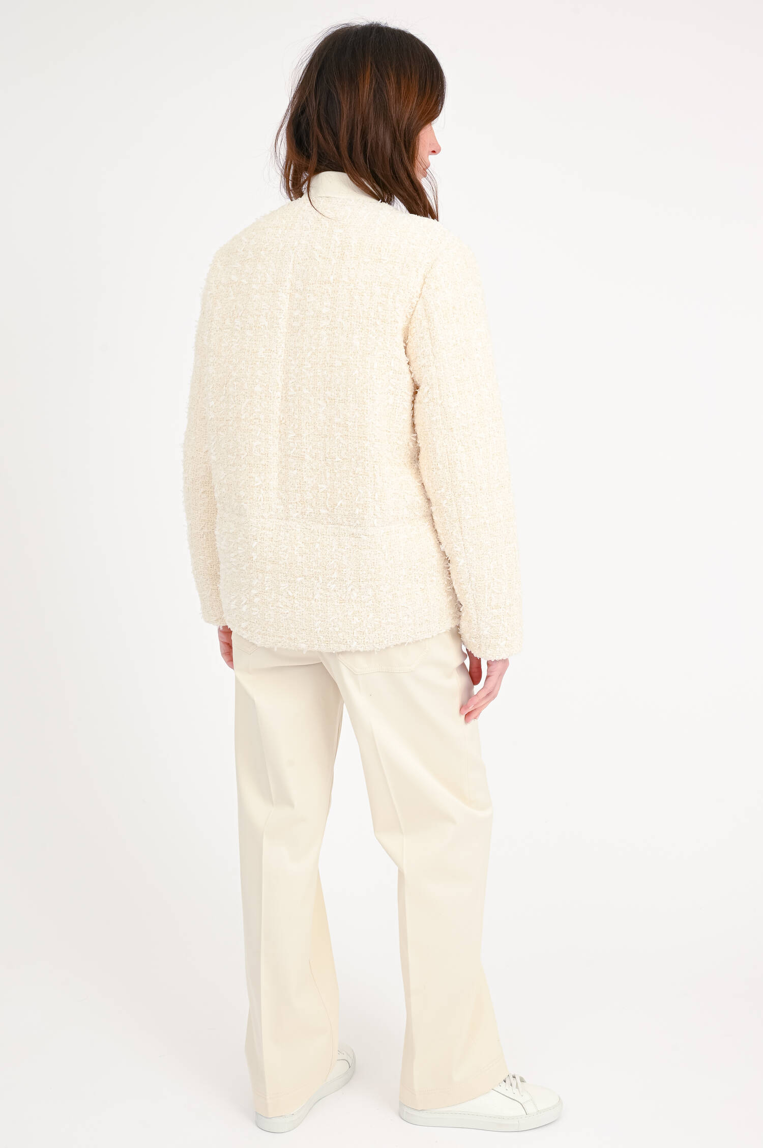 Tweed-Daunenjacke GERBEROY in Creme