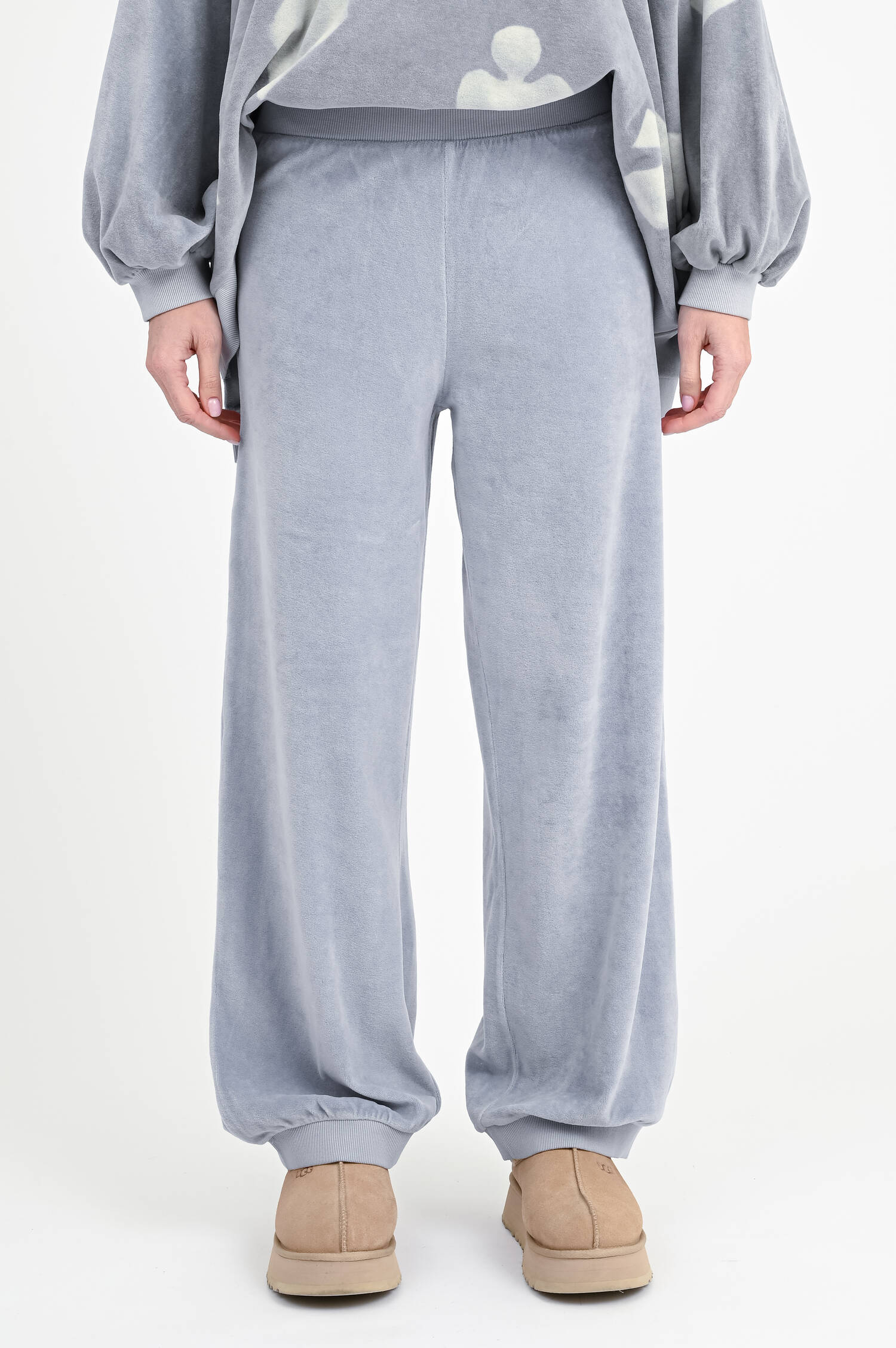 Velvet Sweatpants PERRY in Light Sky