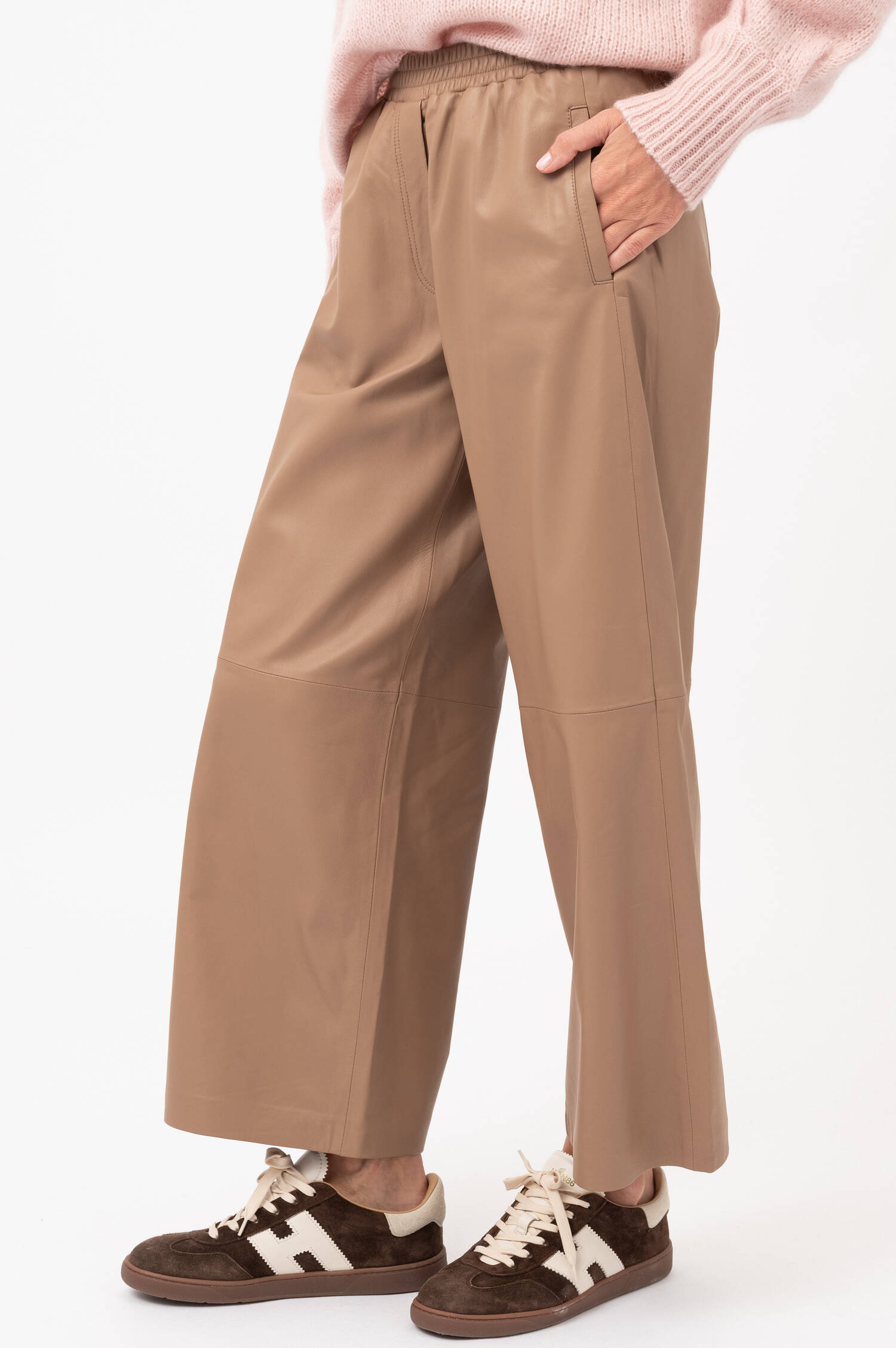 Nappaleder-Schlupfhose in Braun Nappaleder-Schlupfhose in Braun