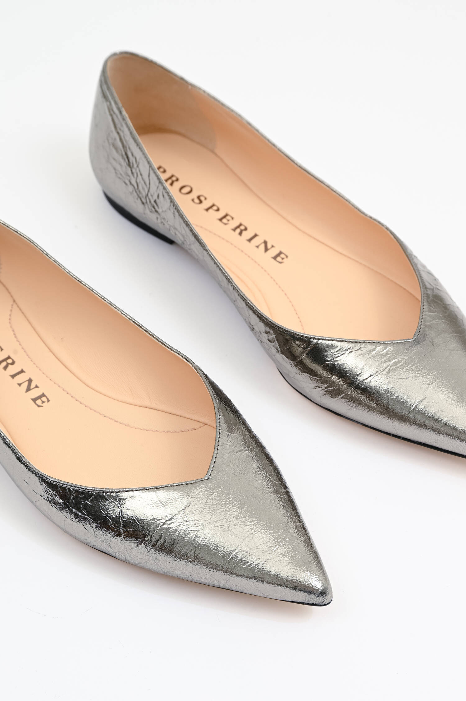 Ballerina BARBAR mit Spitze in Silbermetallic Ballerina BARBAR mit Spitze in Silbermetallic