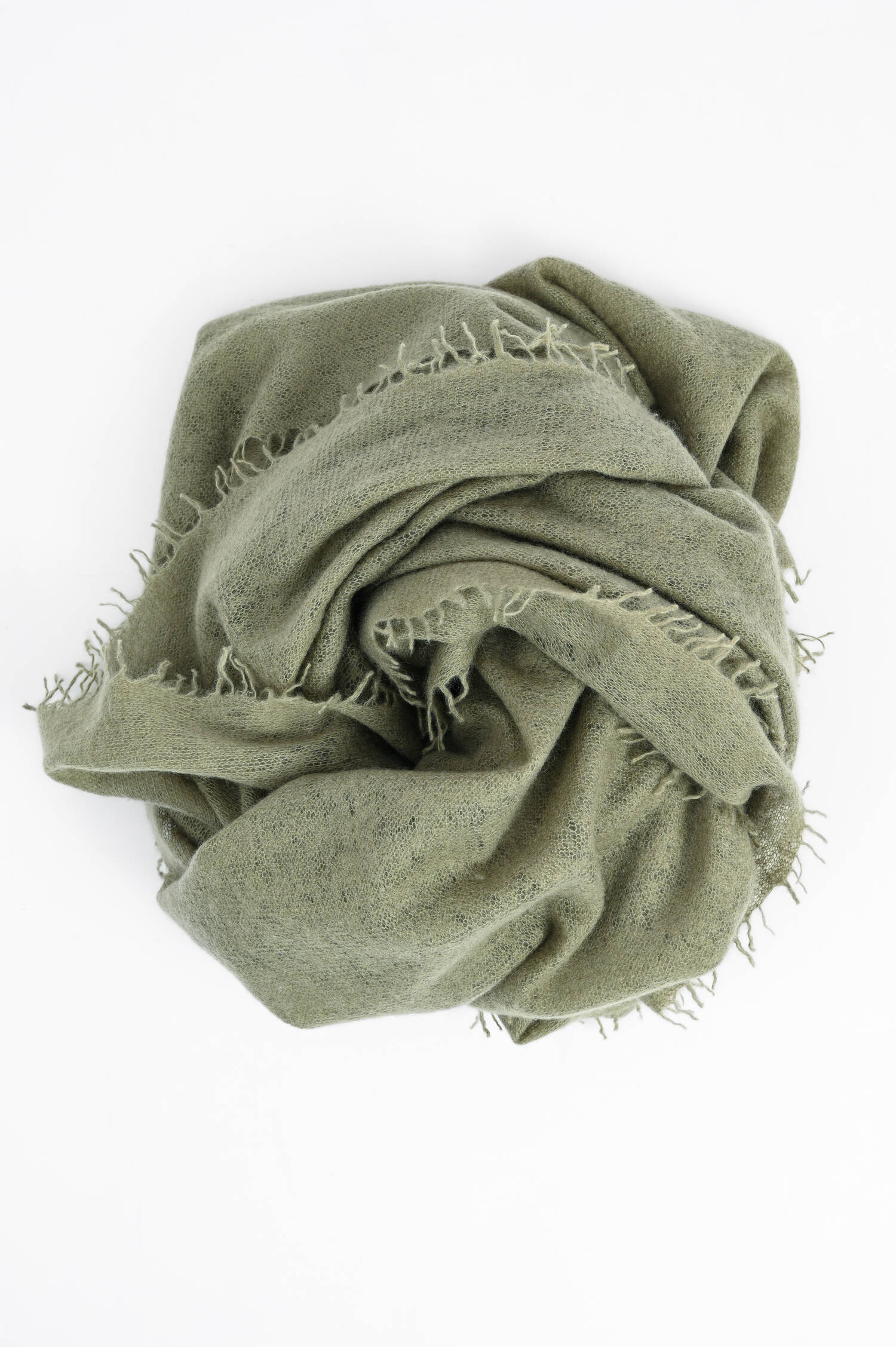 Cashmere-Schal mit Fransen in Sage Cashmere-Schal mit Fransen in Sage