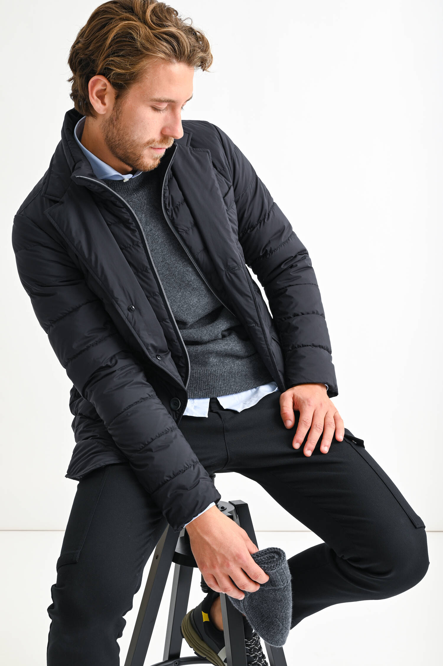 Stepp-Sakko in Dunkelblau Stepp-Sakko in Dunkelblau