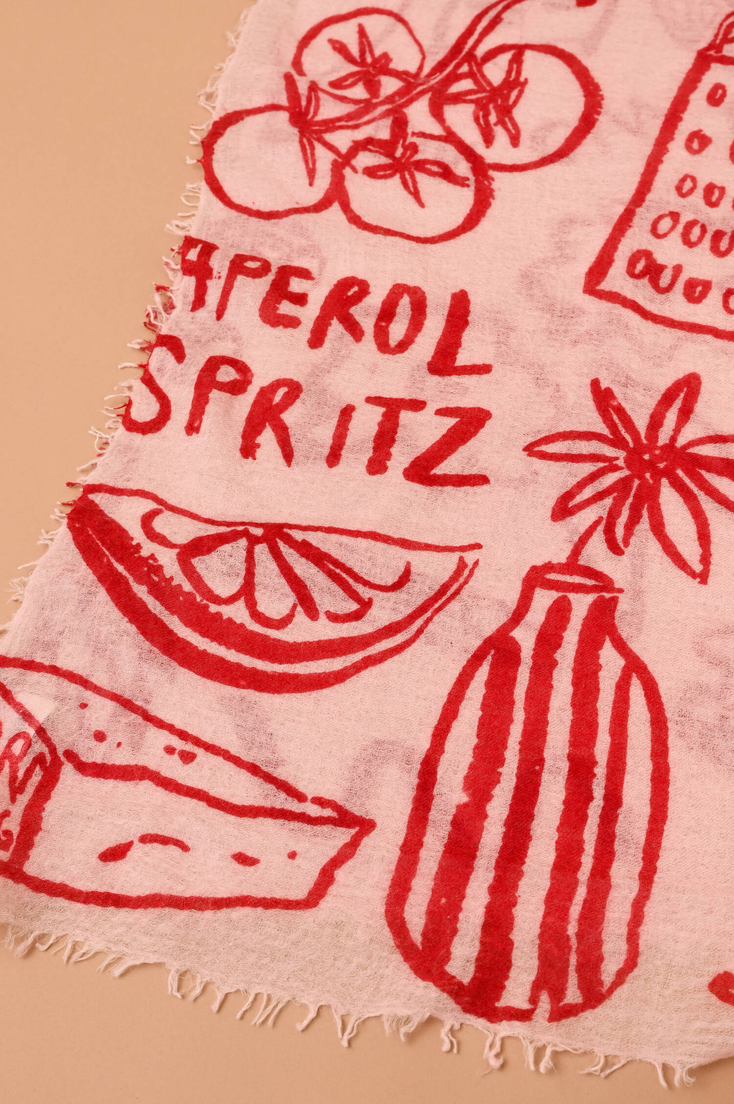 Tuch aus Cashmere "FINE" in Rot