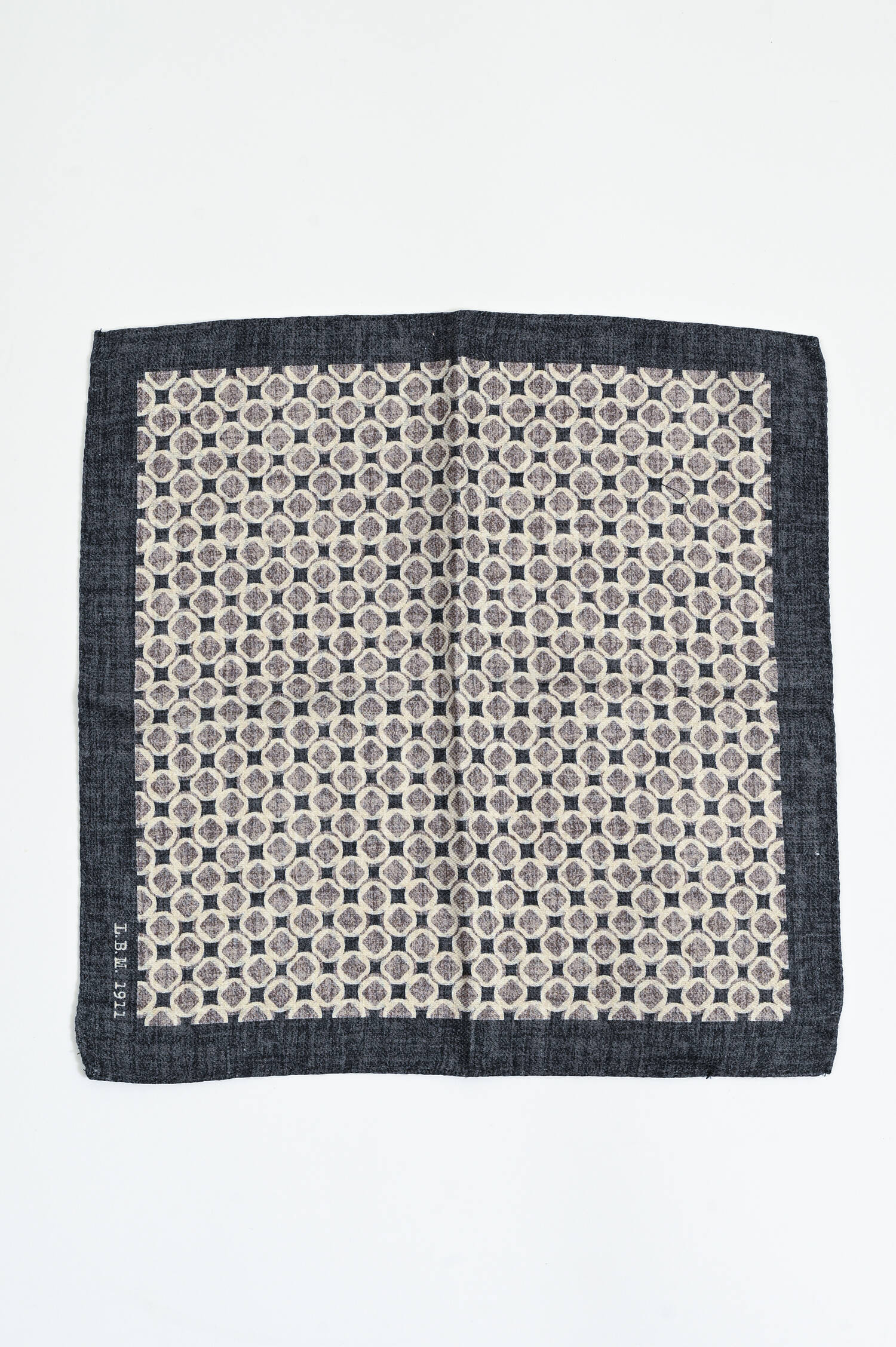 Einstecktuch aus Seide in Braun gemustert